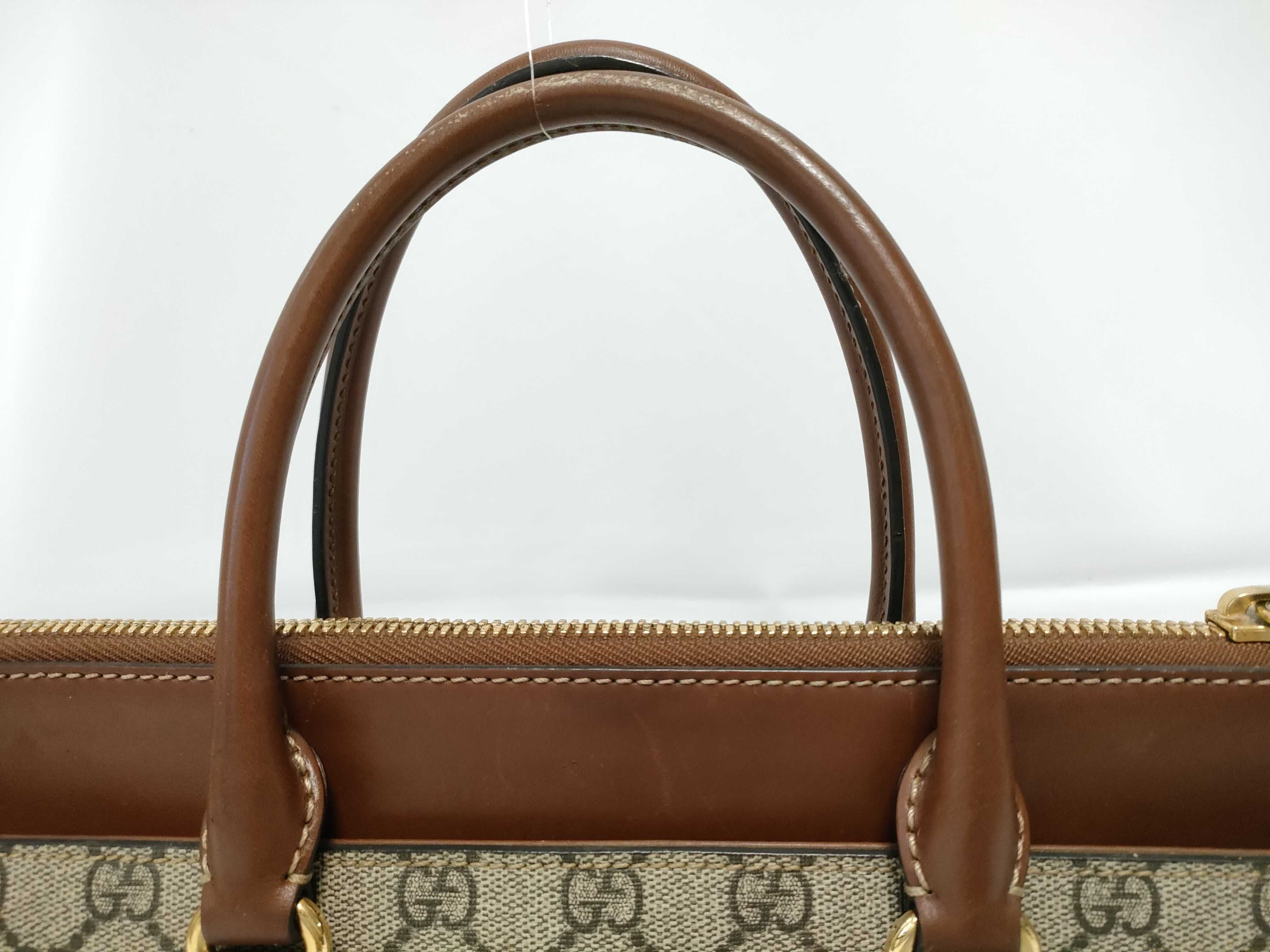 GG Supreme ID-GG Canvas Brown 33cm Handbag GHW — view 4