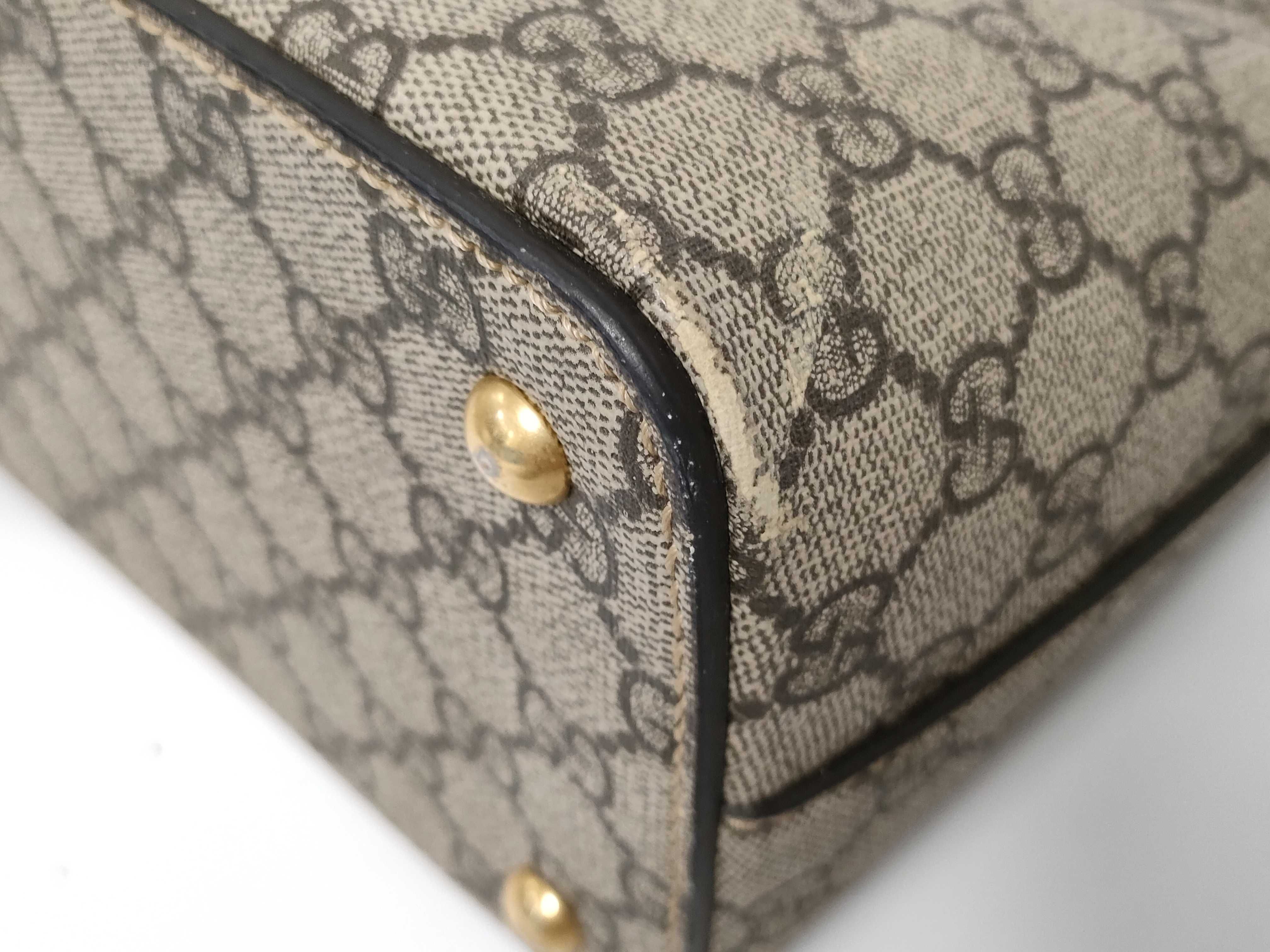 GG Supreme ID-GG Canvas Brown 33cm Handbag GHW — view 8