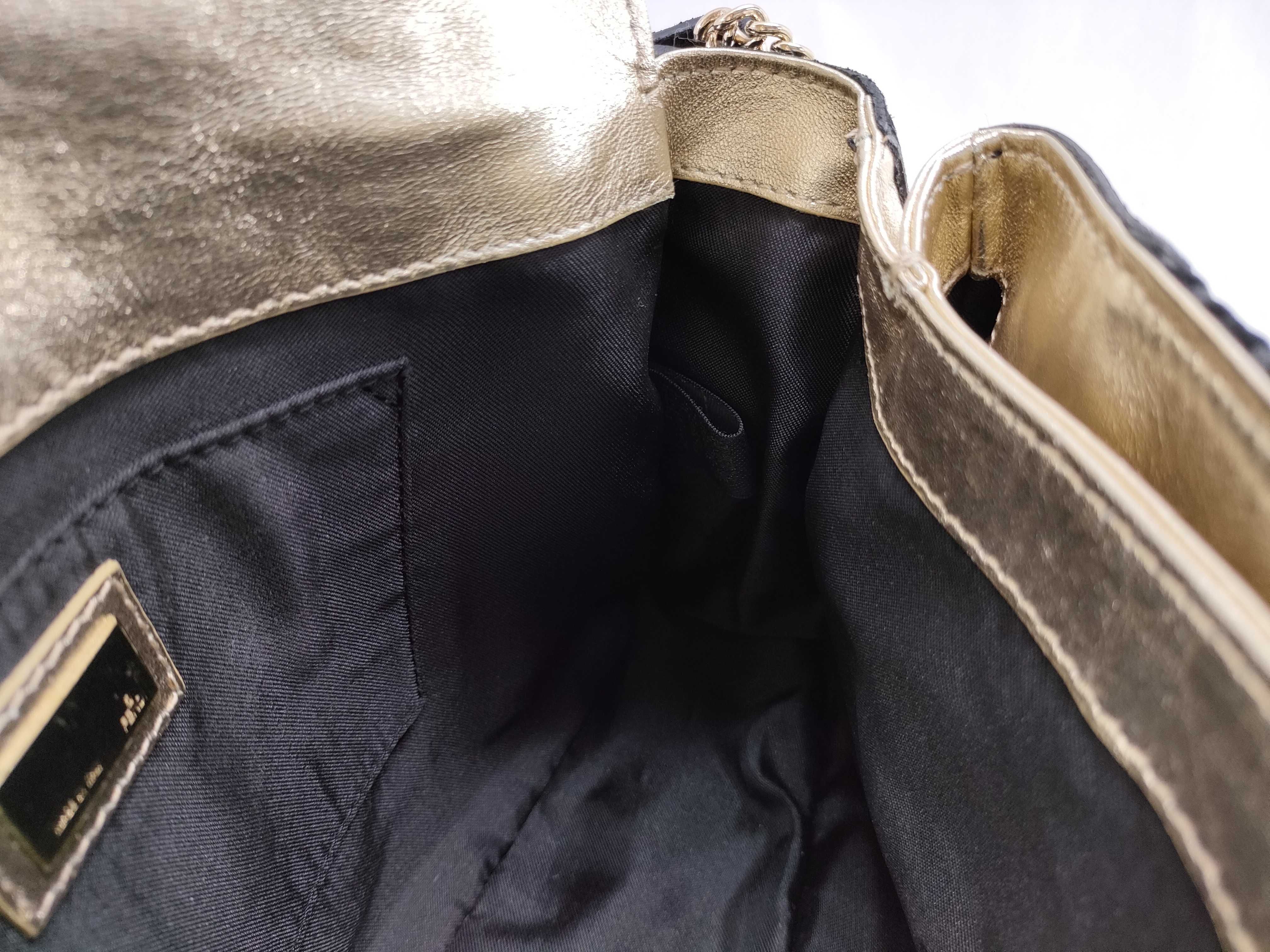Zucca pattern shoulder bag, black handbag, zucchino suede handbag. — view 9