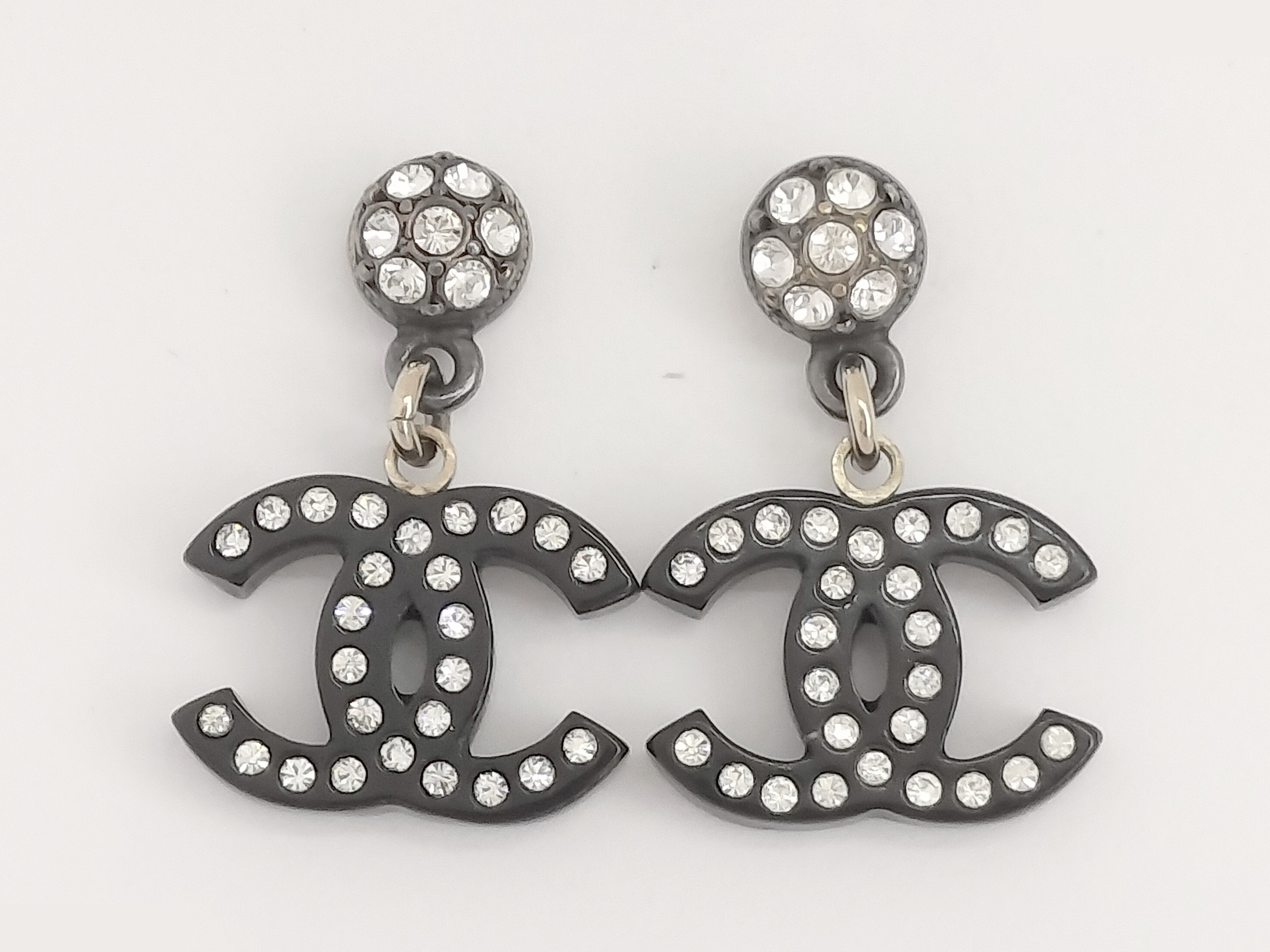 Coco Rhinestone Black Earrings