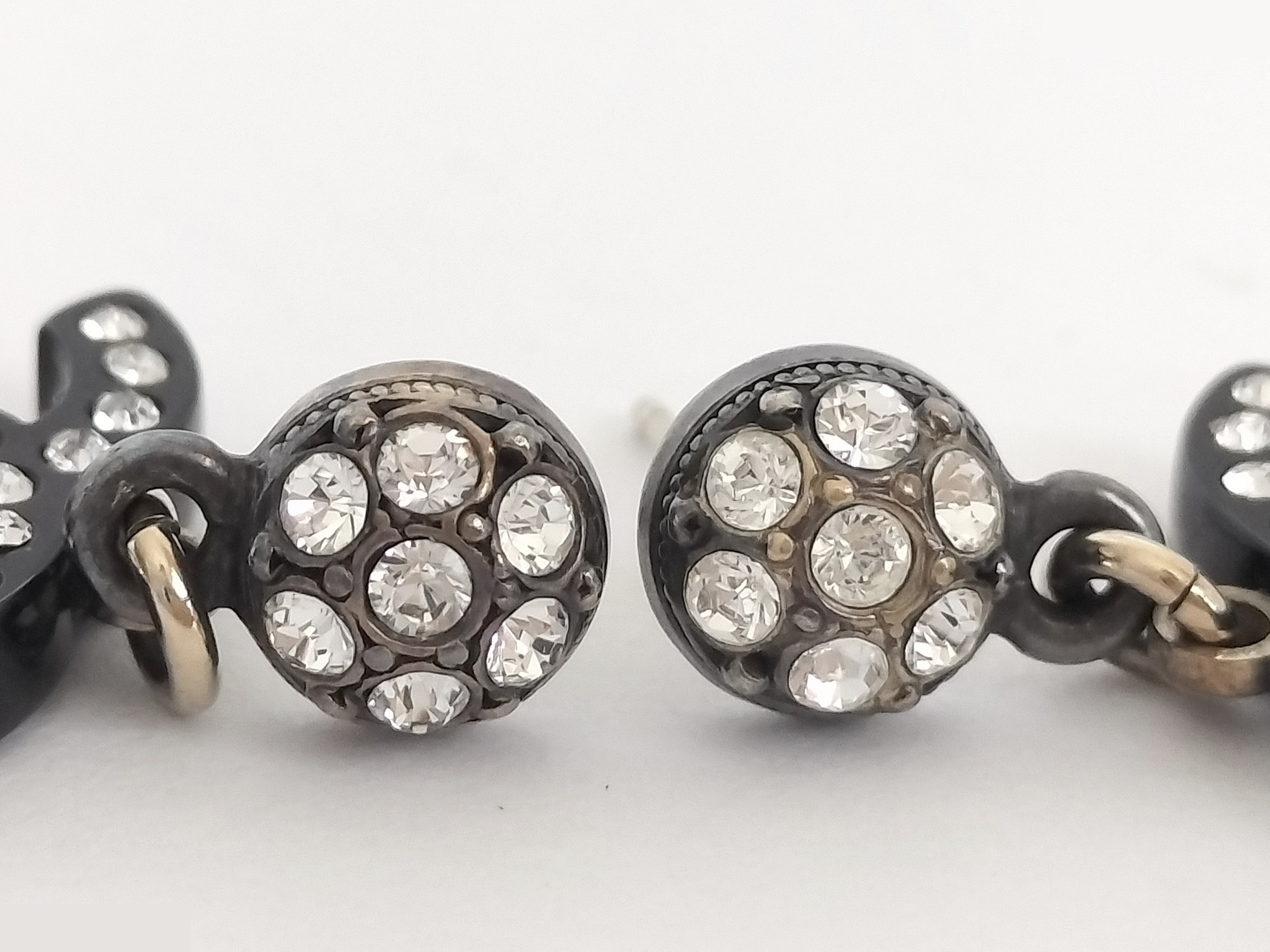 Coco Rhinestone Black Earrings — view 4