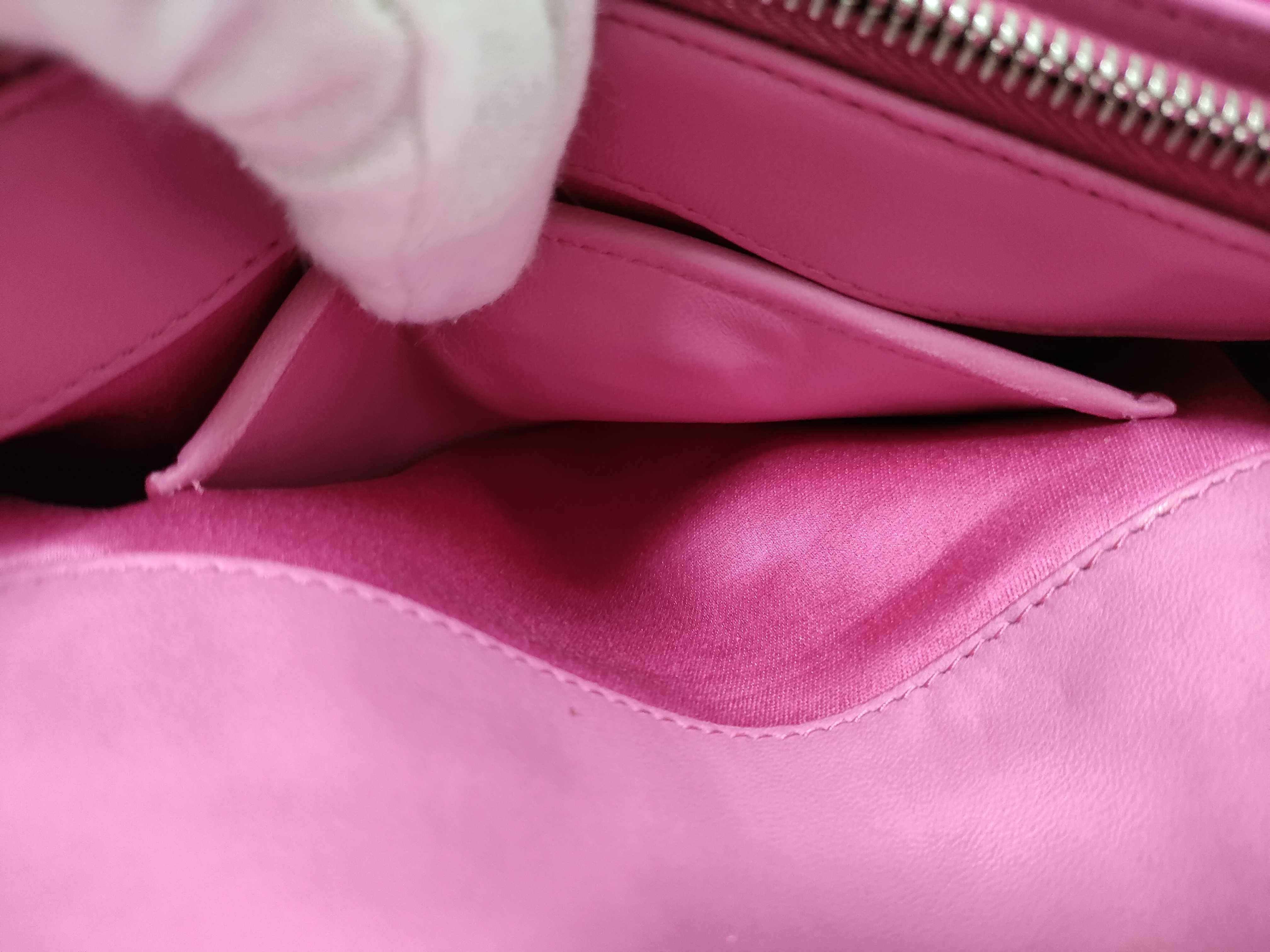 Nappa Crystal Matelassé 2-Way Pink Shoulder Bag — view 13