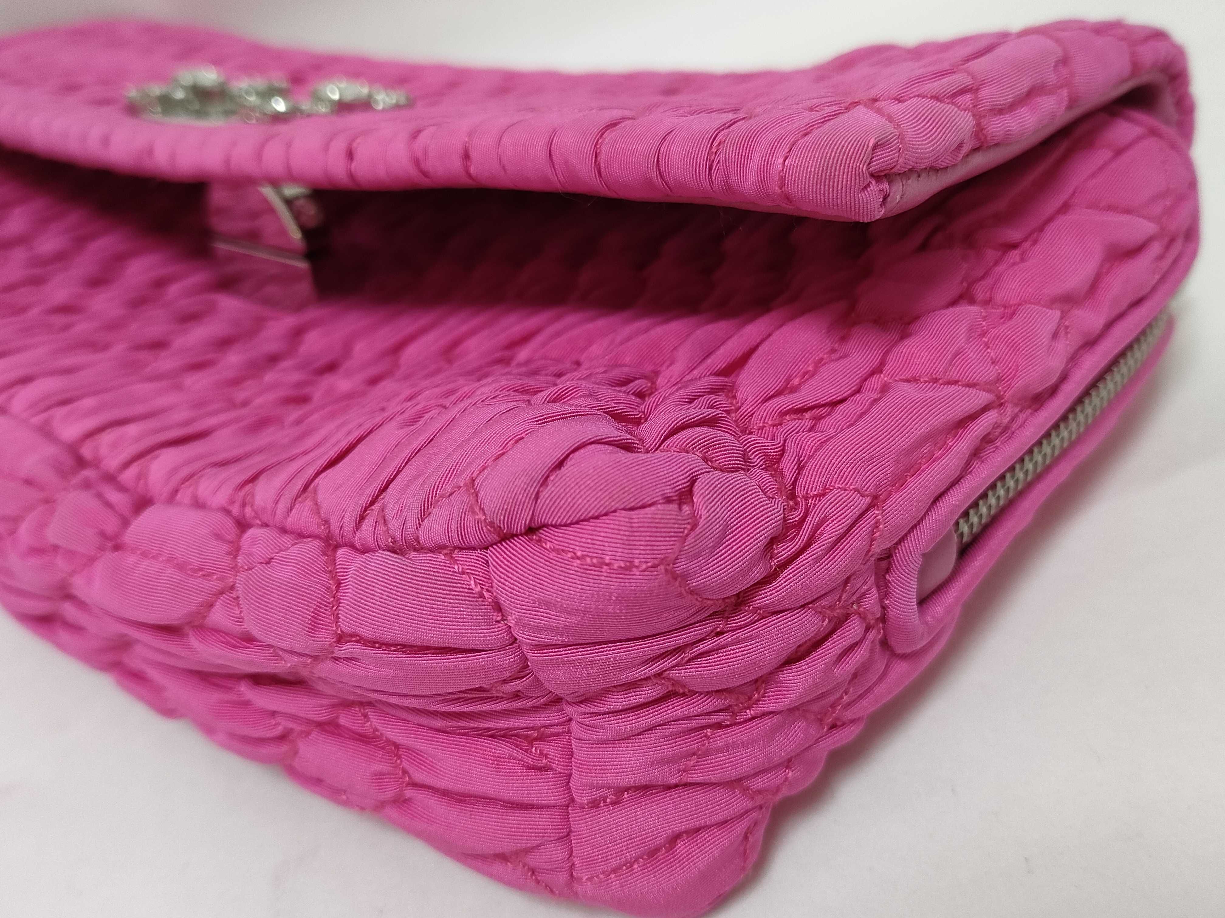 Nappa Crystal Matelassé 2-Way Pink Shoulder Bag — view 6