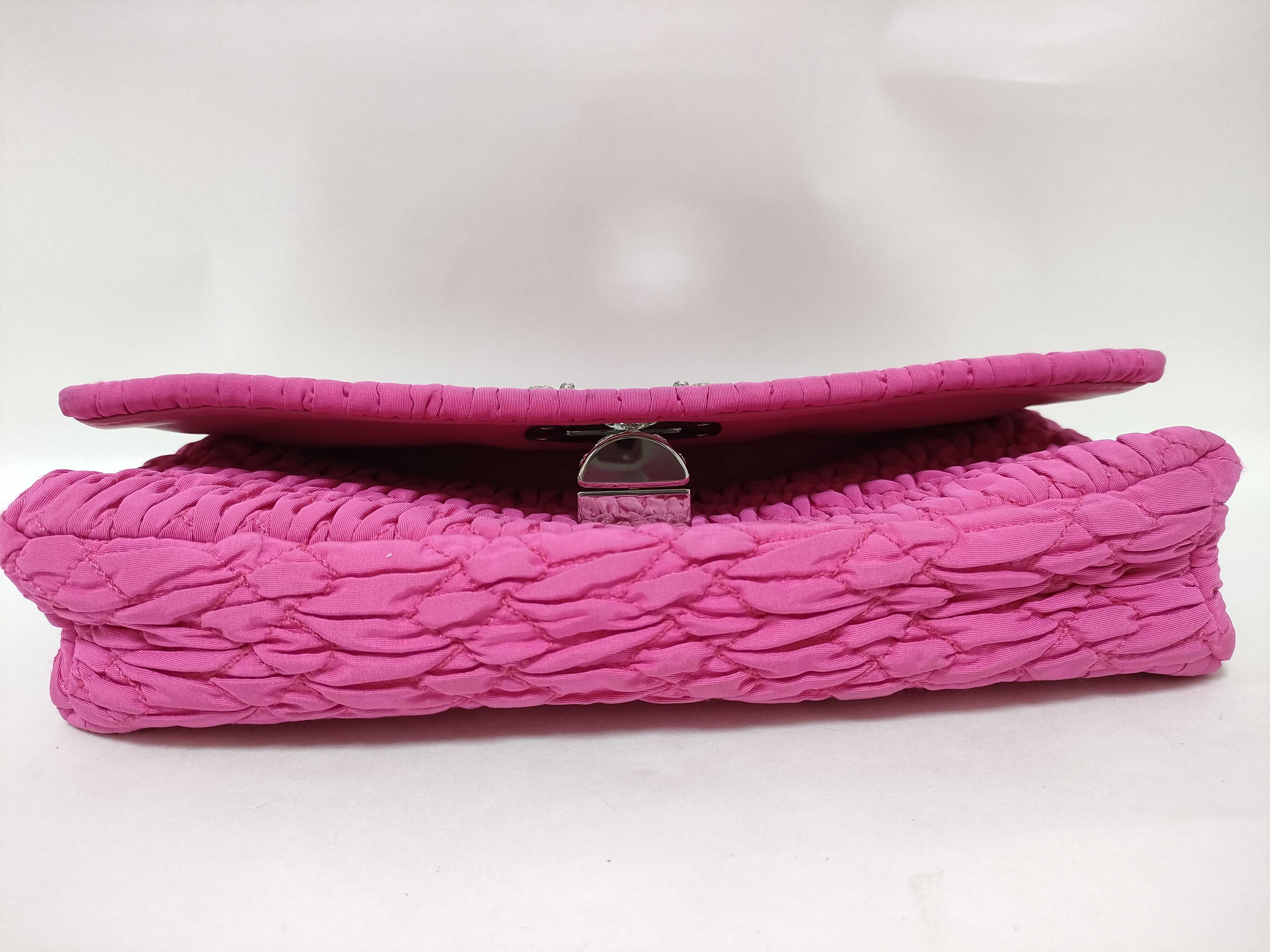 Nappa Crystal Matelassé 2-Way Pink Shoulder Bag — view 7