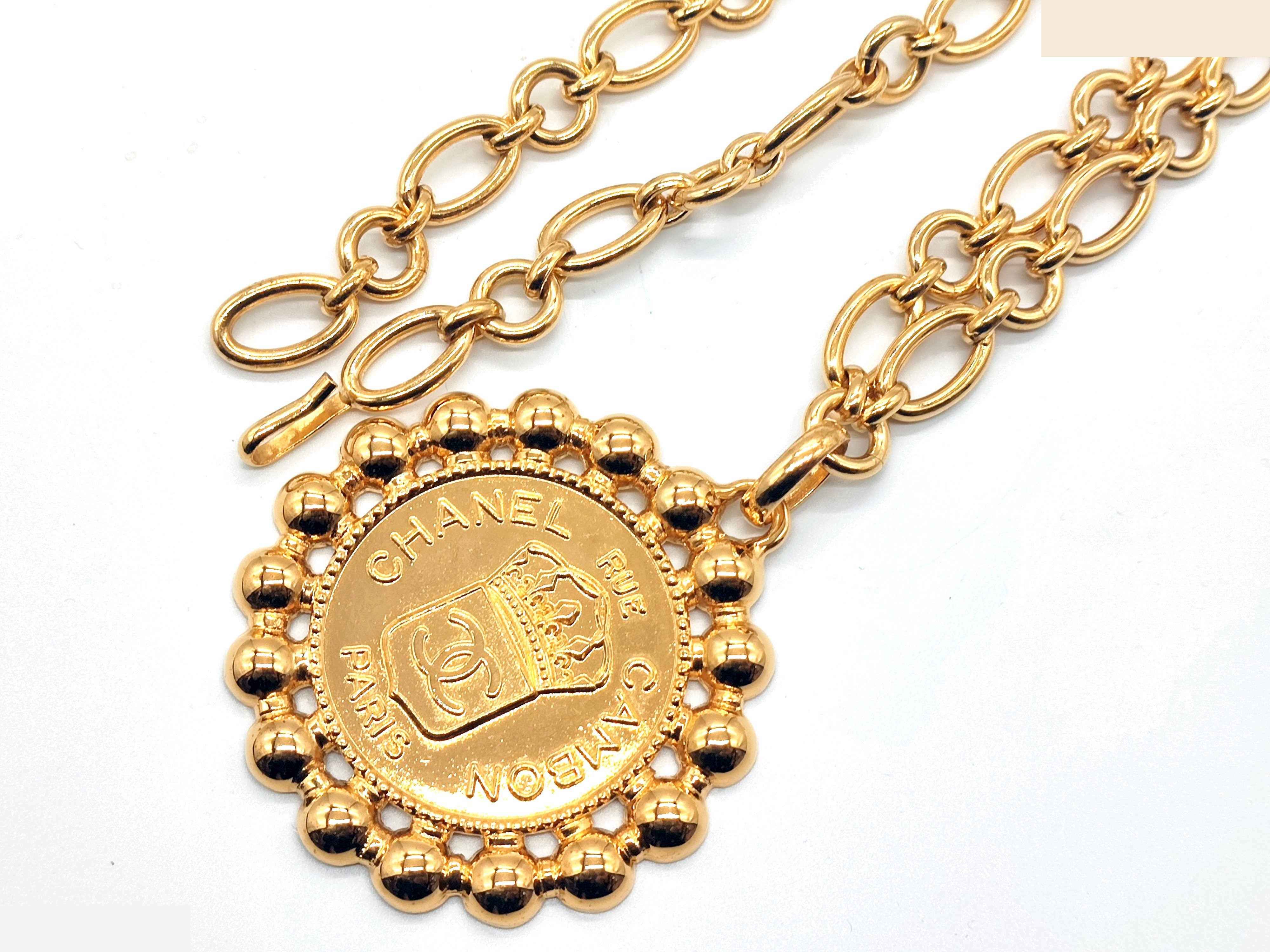 Giant Coco Mark Crown Necklace, Chain approx. 80cm — view 5
