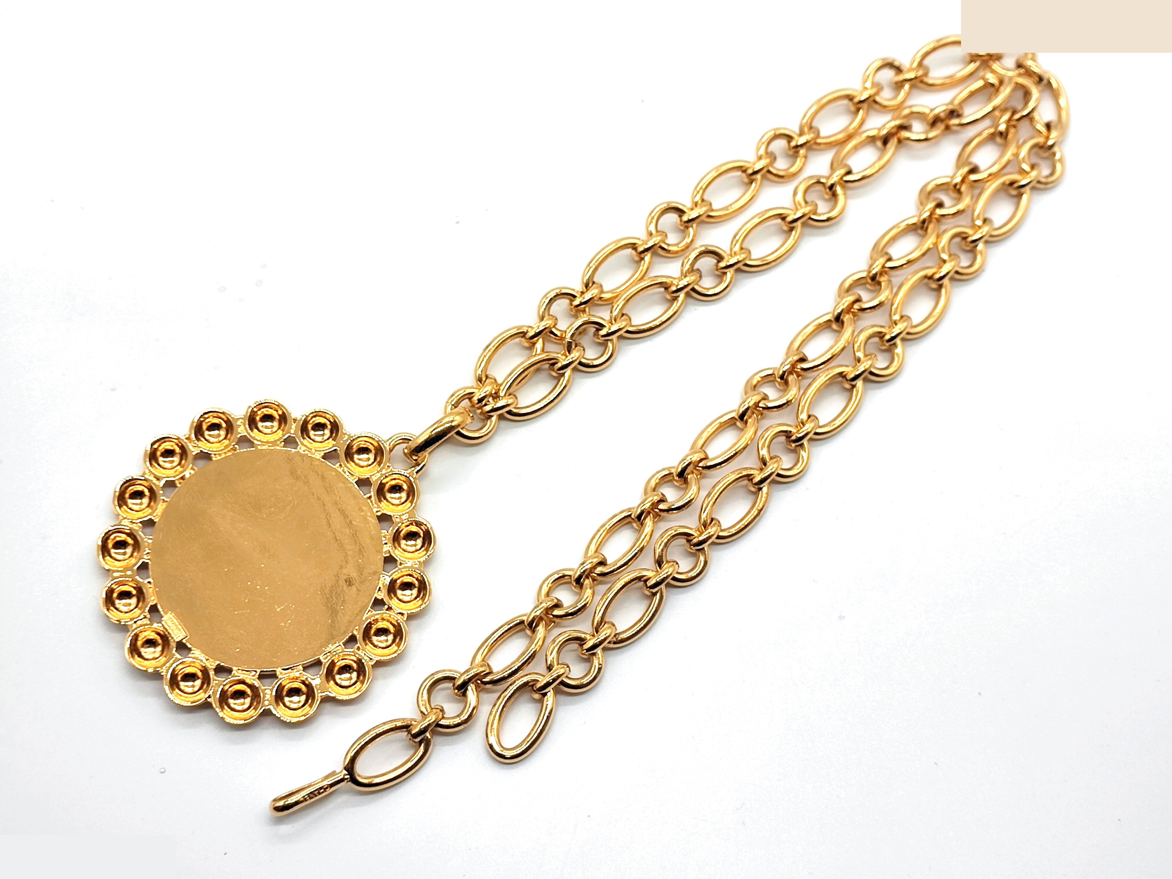 Giant Coco Mark Crown Necklace, Chain approx. 80cm — view 7