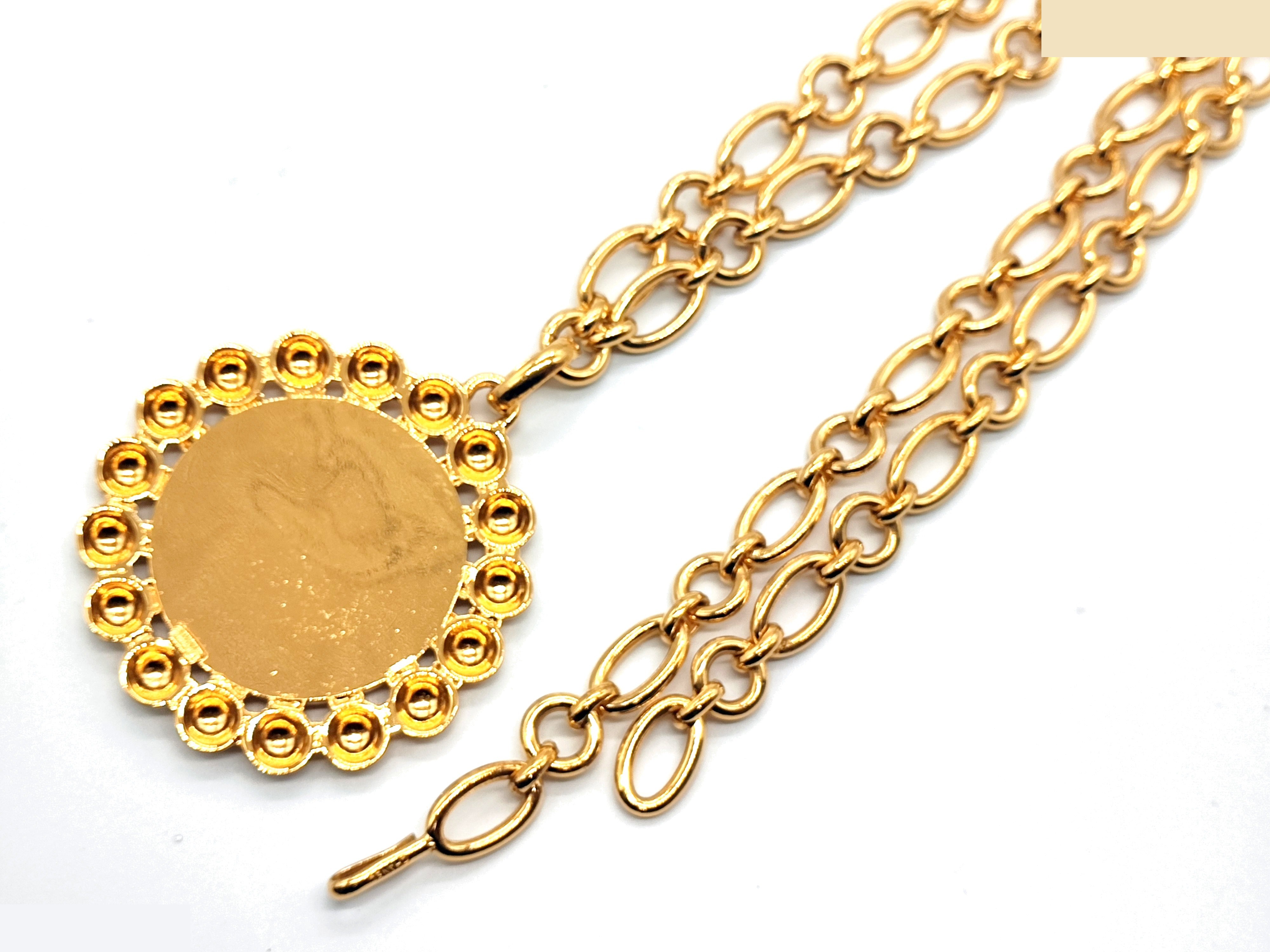 Giant Coco Mark Crown Necklace, Chain approx. 80cm — view 8