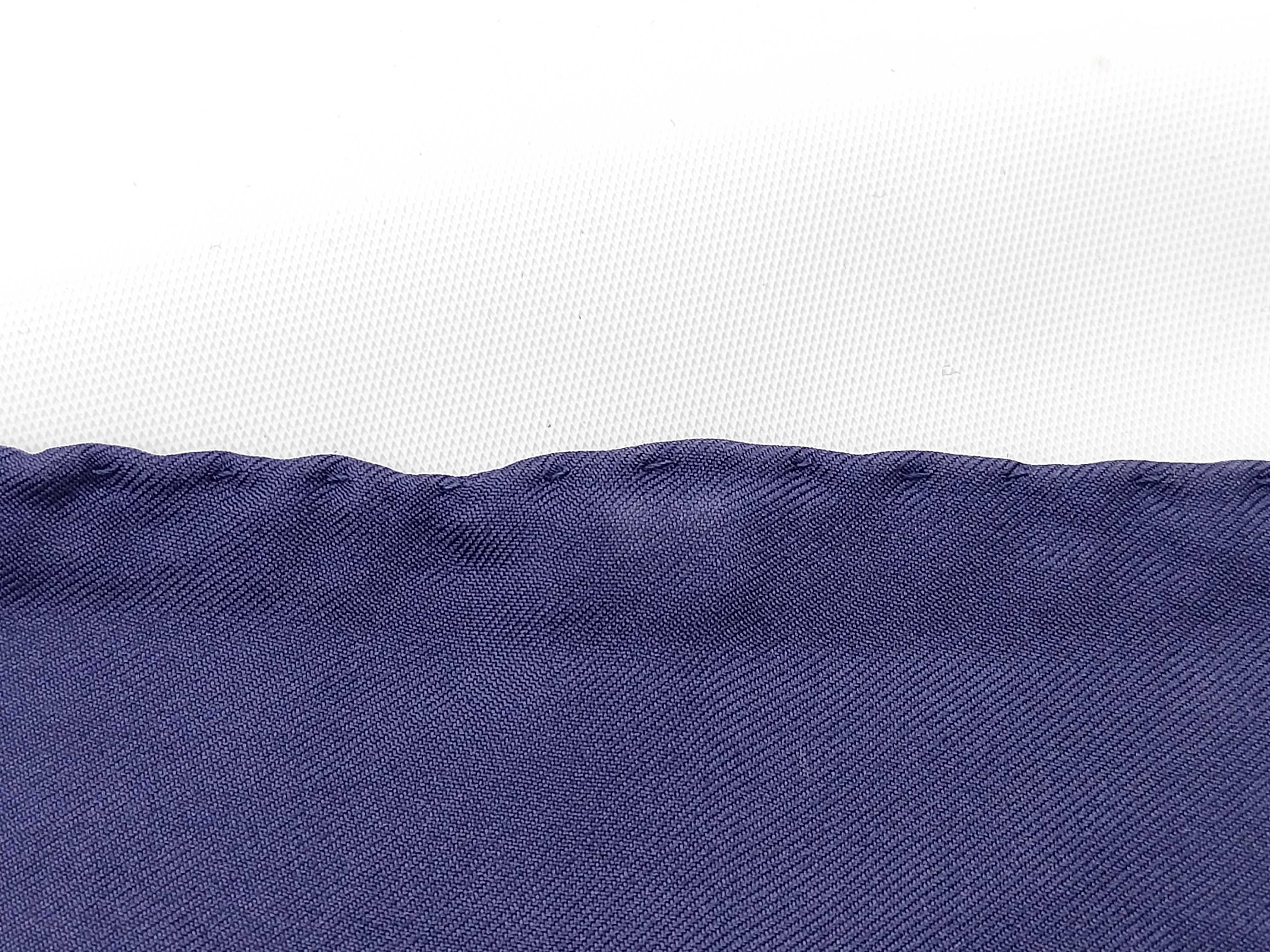 Carre 90 Floral Pattern Navy Other Accessories — view 5