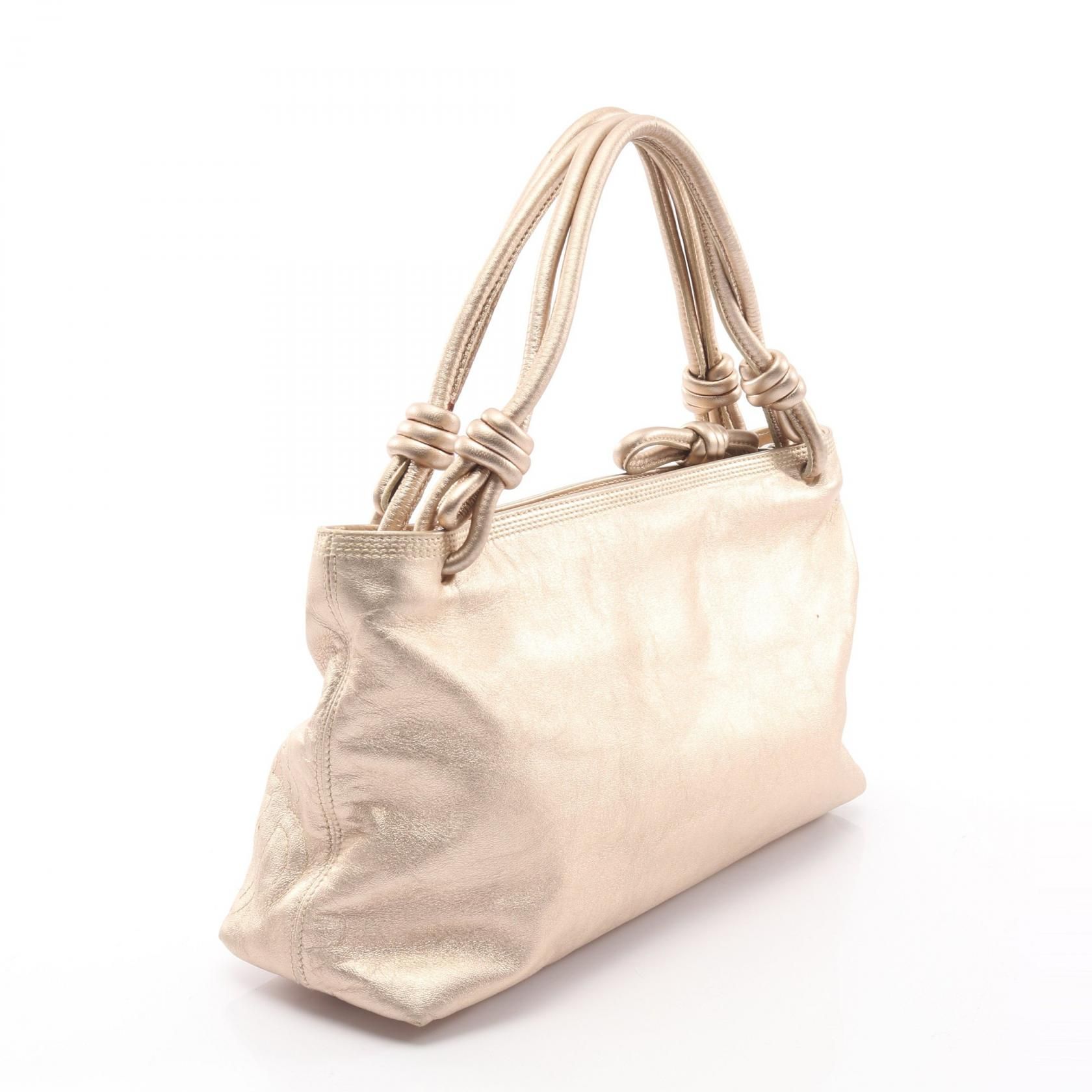 Anagram Handbag Gold Leather — view 2