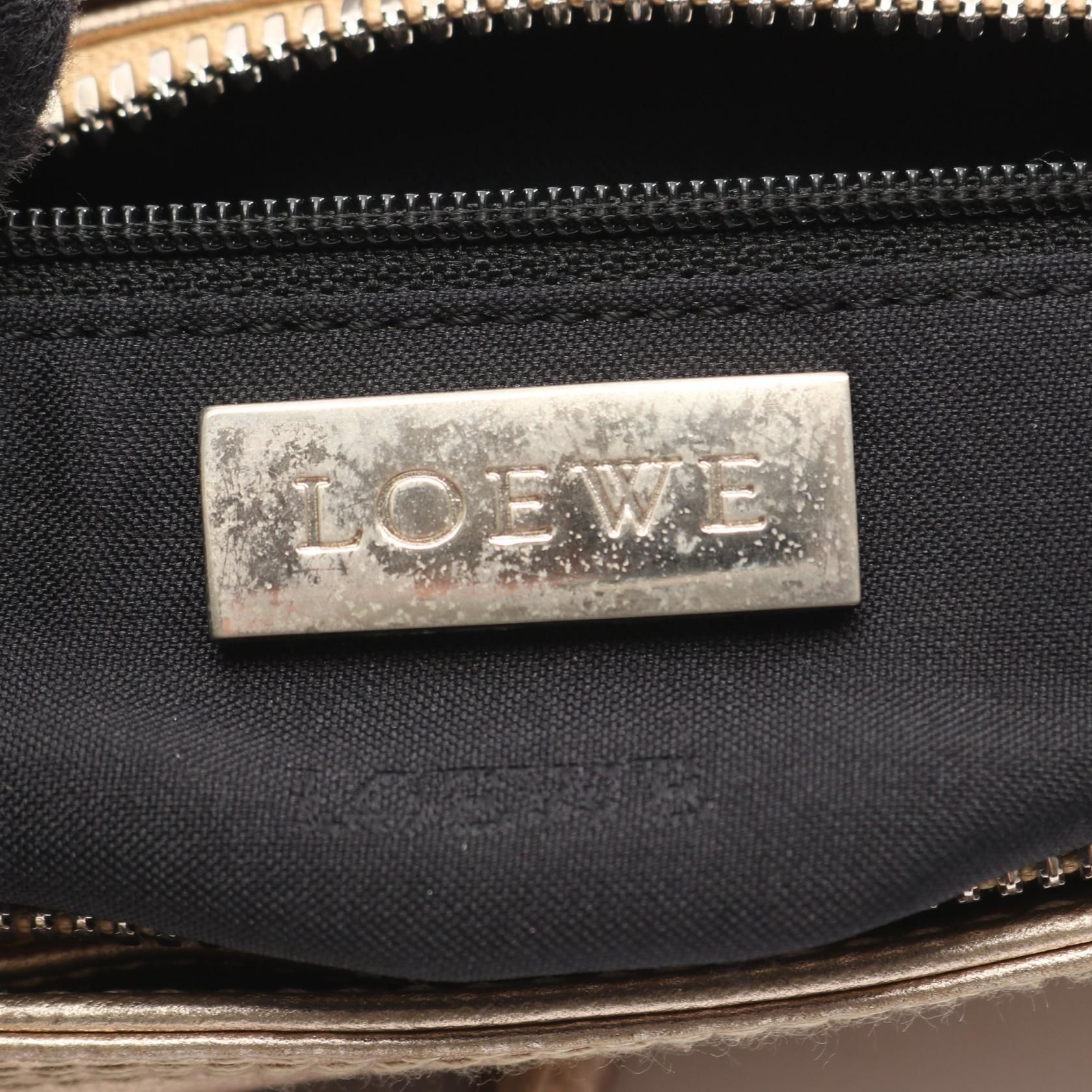 Anagram Handbag Gold Leather — view 4