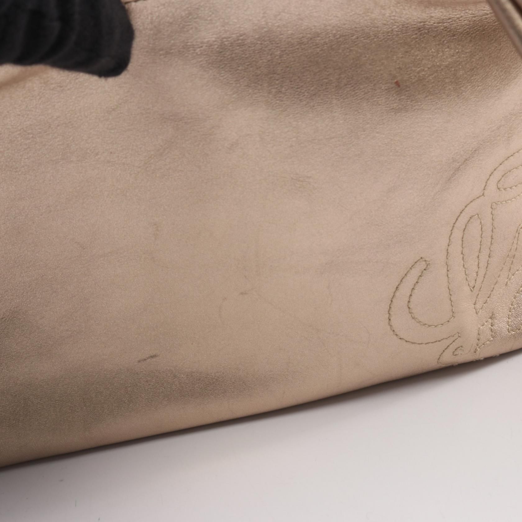 Anagram Handbag Gold Leather — view 6
