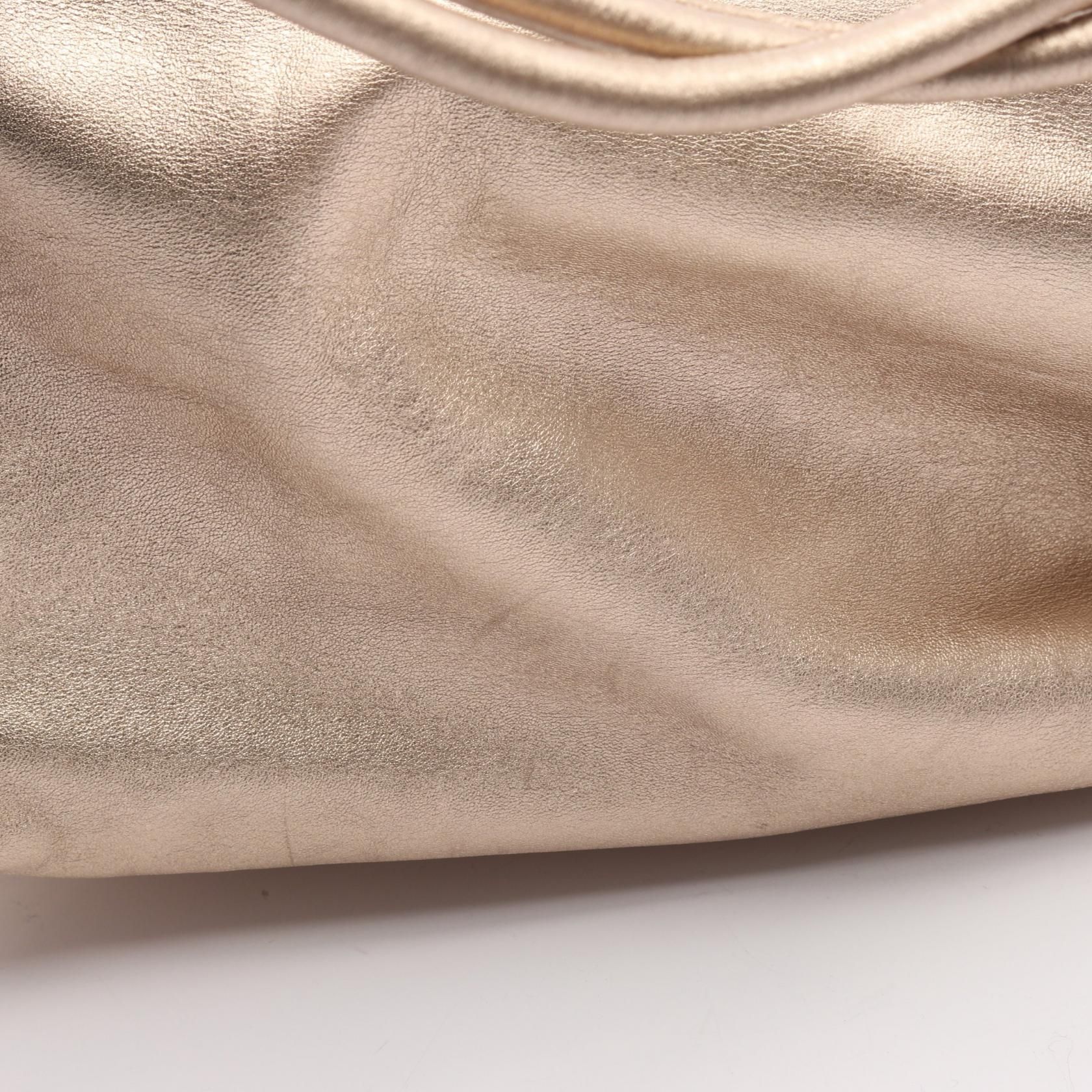 Anagram Handbag Gold Leather — view 7