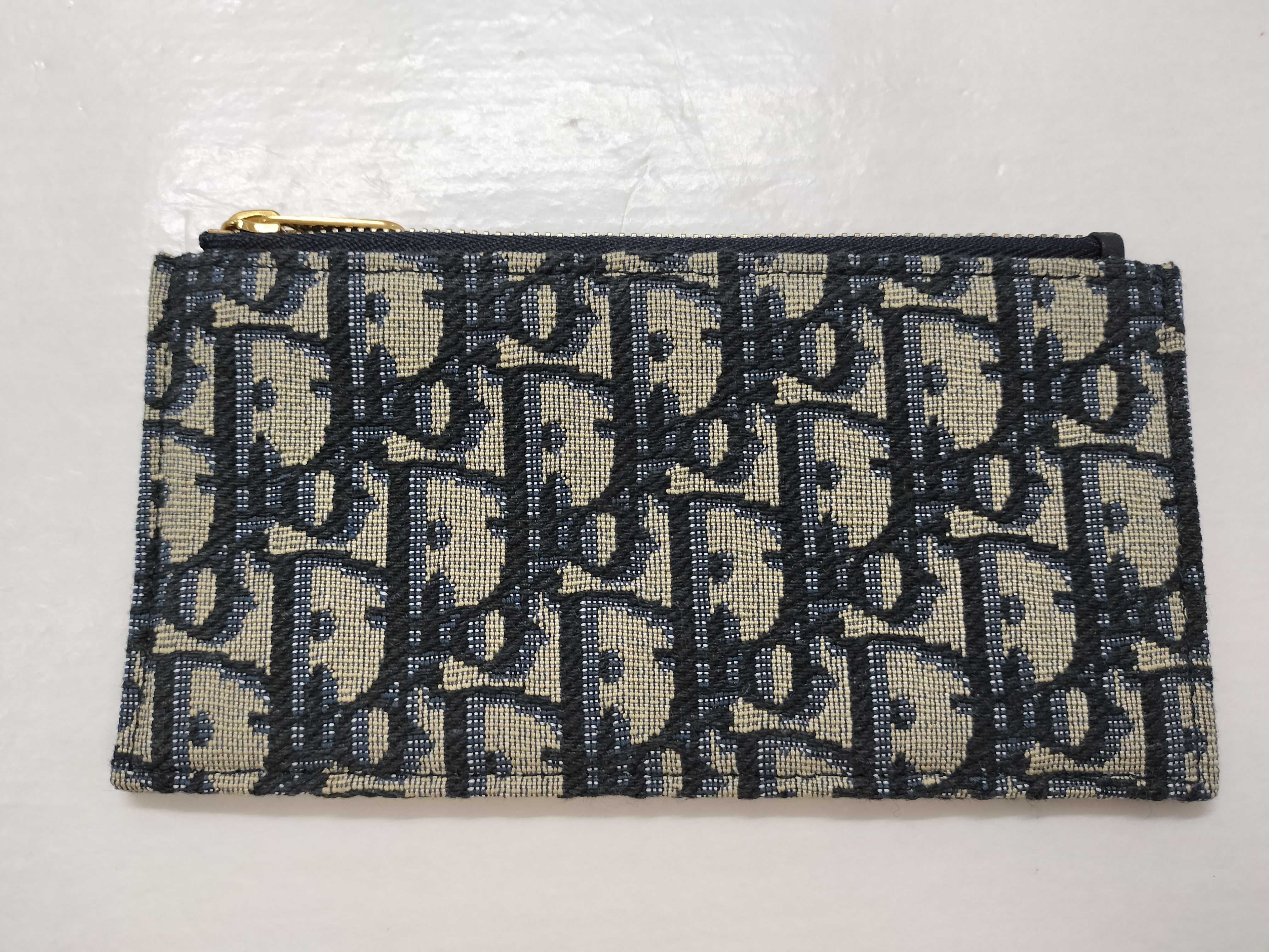 Trotter Christian Dior Oblique Saddle Canvas x Leather Chain Shoulder Bag Navy Shoulder Bag — view 11