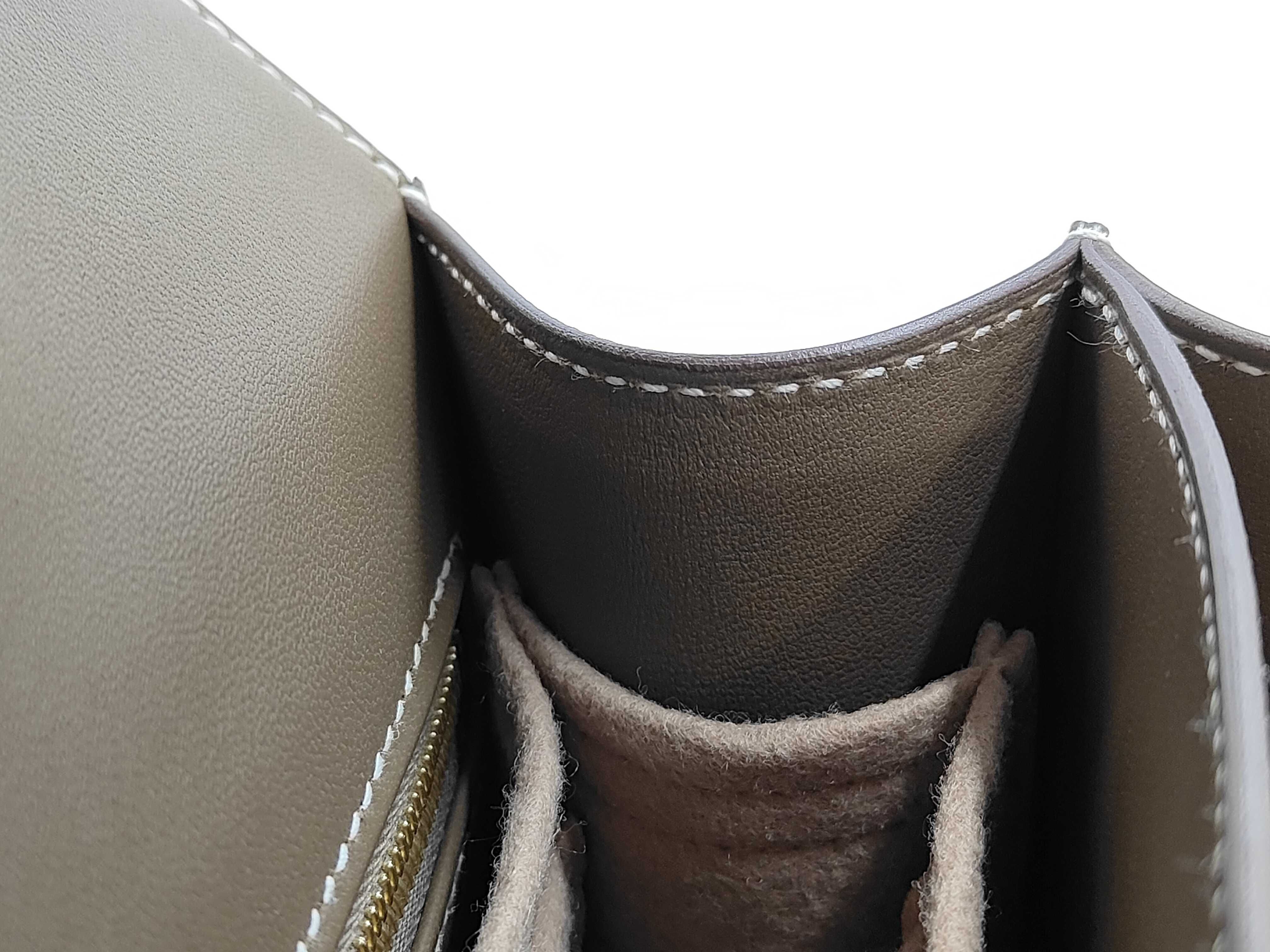 Constance 24 Etoupe Epsom Leather Shoulder Bag with Gold Hardware and Z Stamp — view 8