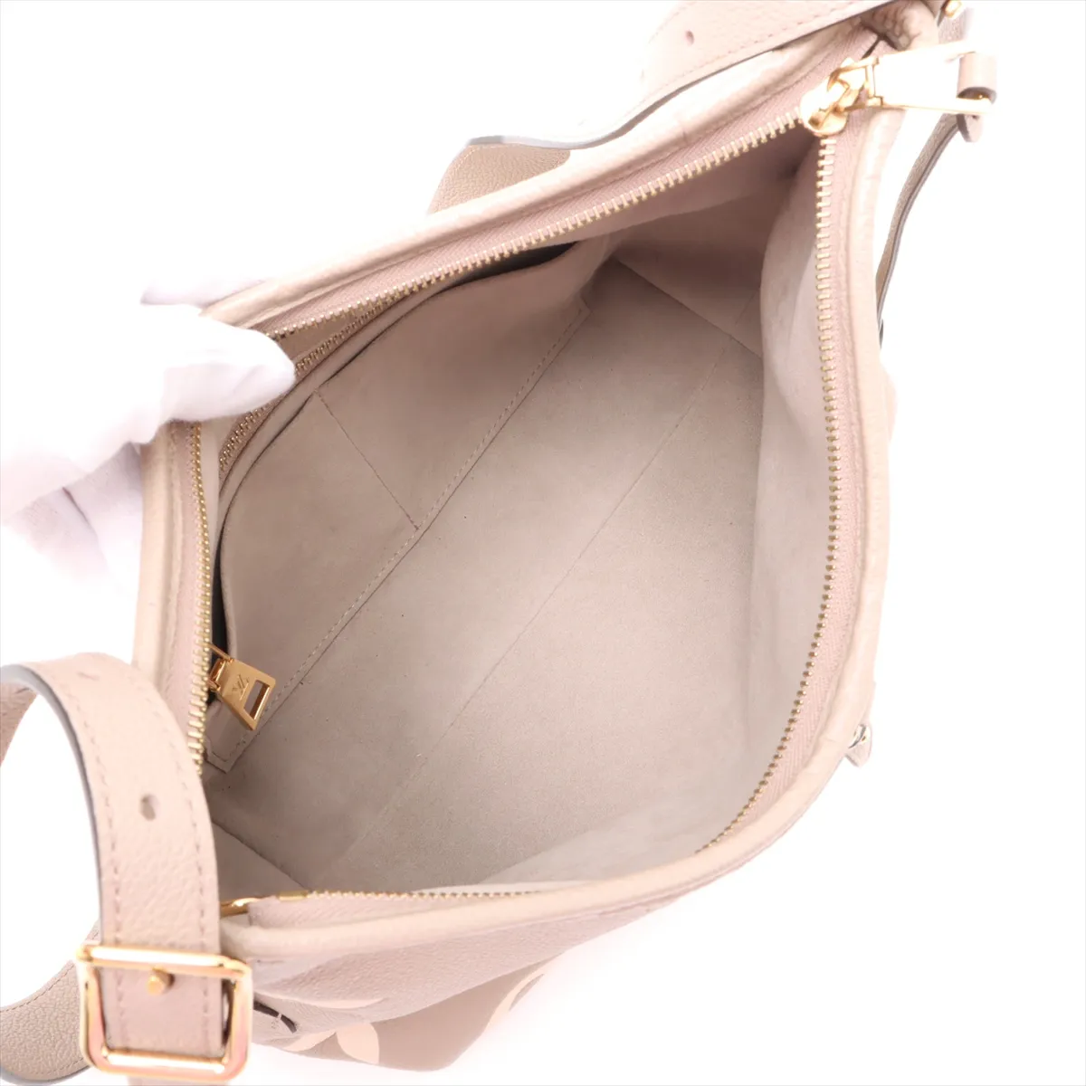 Bicolor Monogram Empreinte Carryall Zip NM PM M47180 Beige Pouch Missing RFID Reactive — view 6