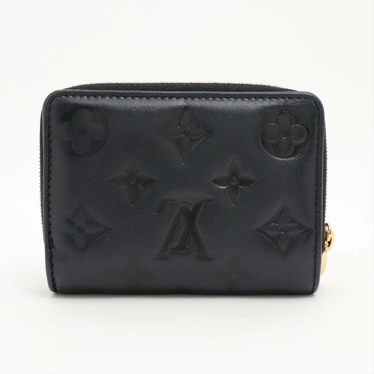 Monogram Embossed Portefeuille Lou M81599 Noir Compact Wallet (RFID detected) — view 2