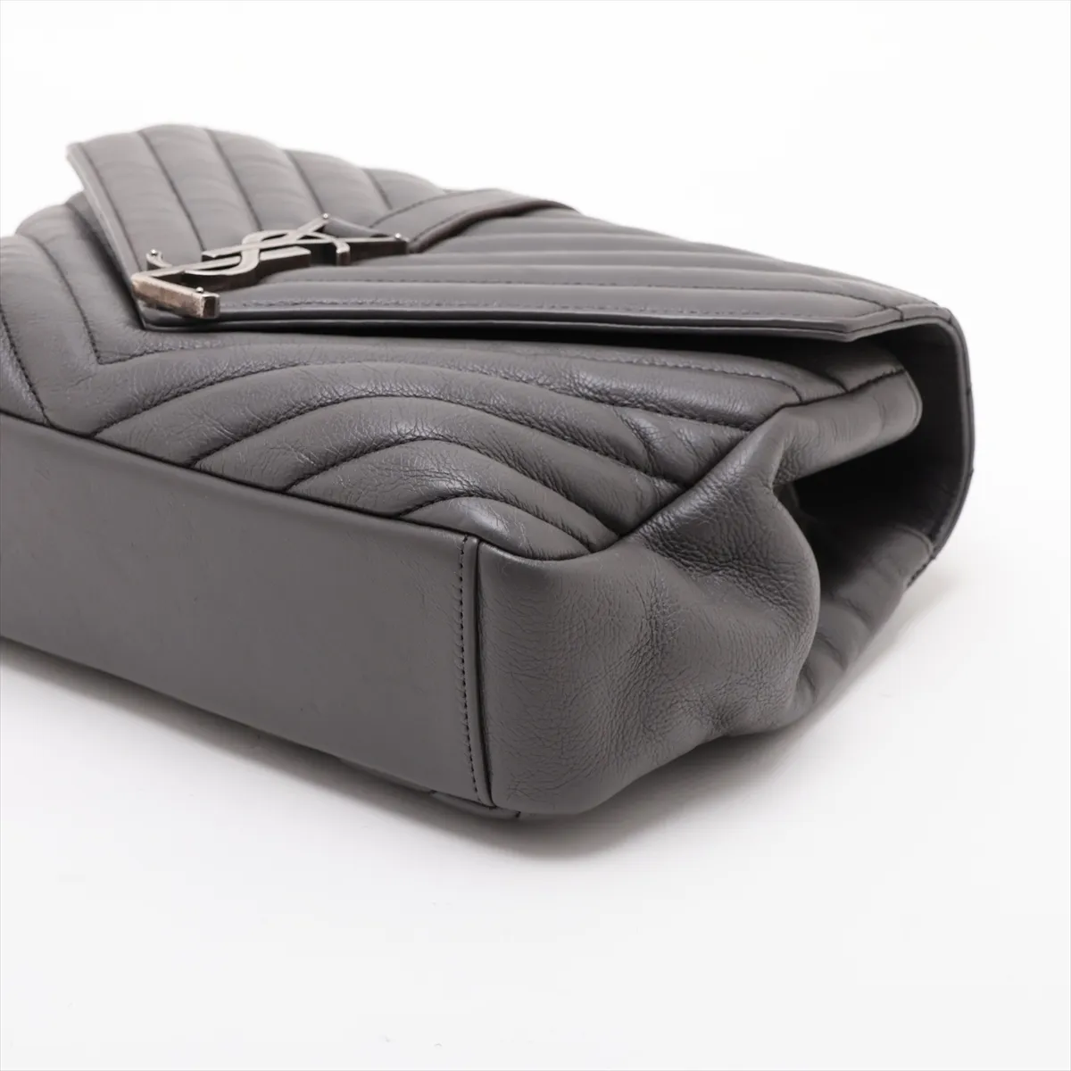 College Leather 2-Way Handbag, Gray, 428056 — view 3