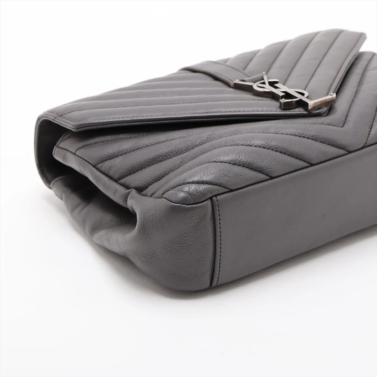 College Leather 2-Way Handbag, Gray, 428056 — view 4
