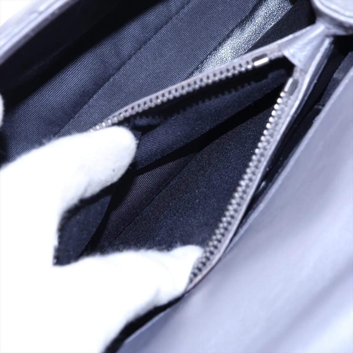 College Leather 2-Way Handbag, Gray, 428056 — view 10