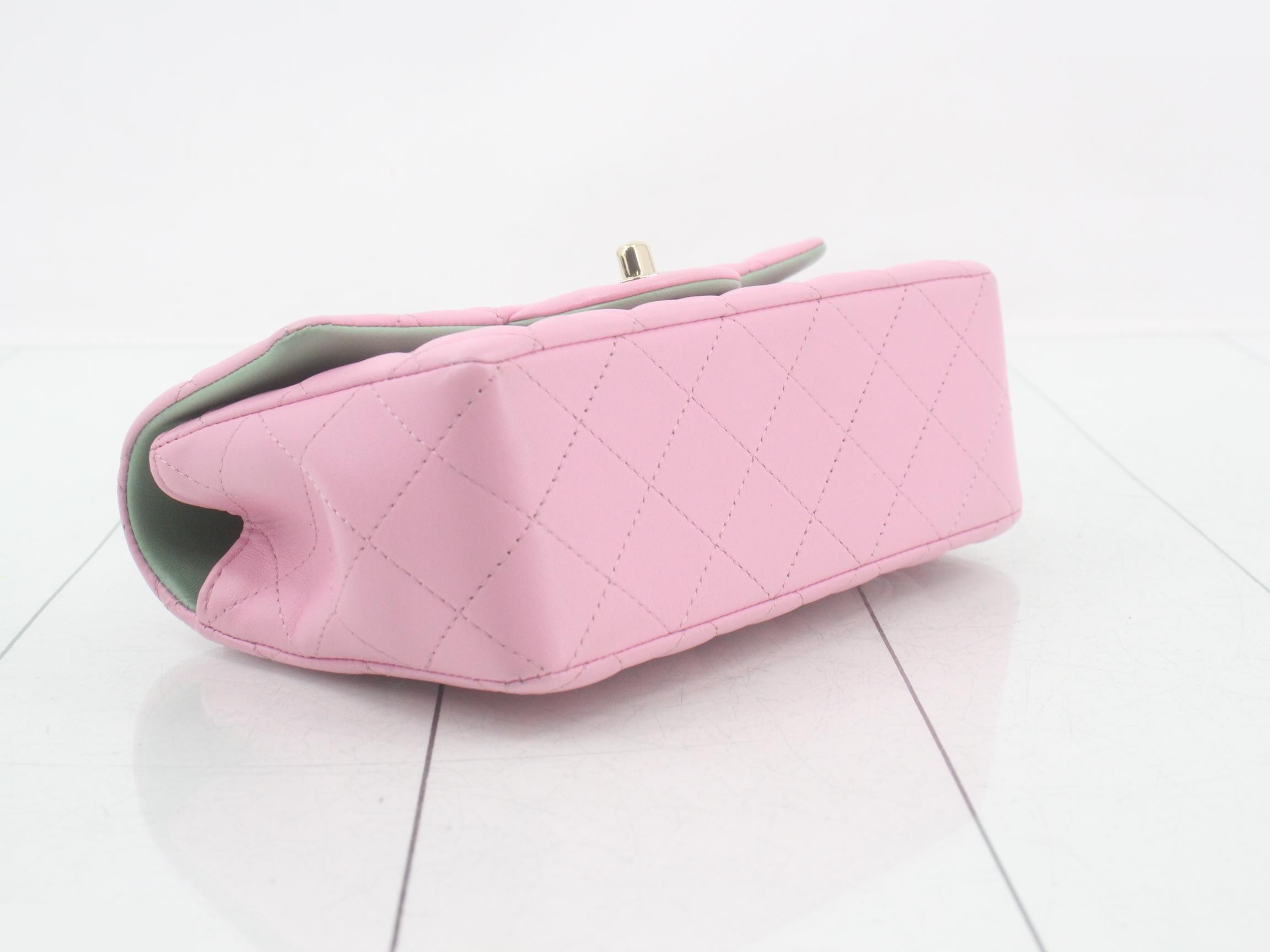 Matelassé Lambskin 2-Way Shoulder Bag with Plate — view 5