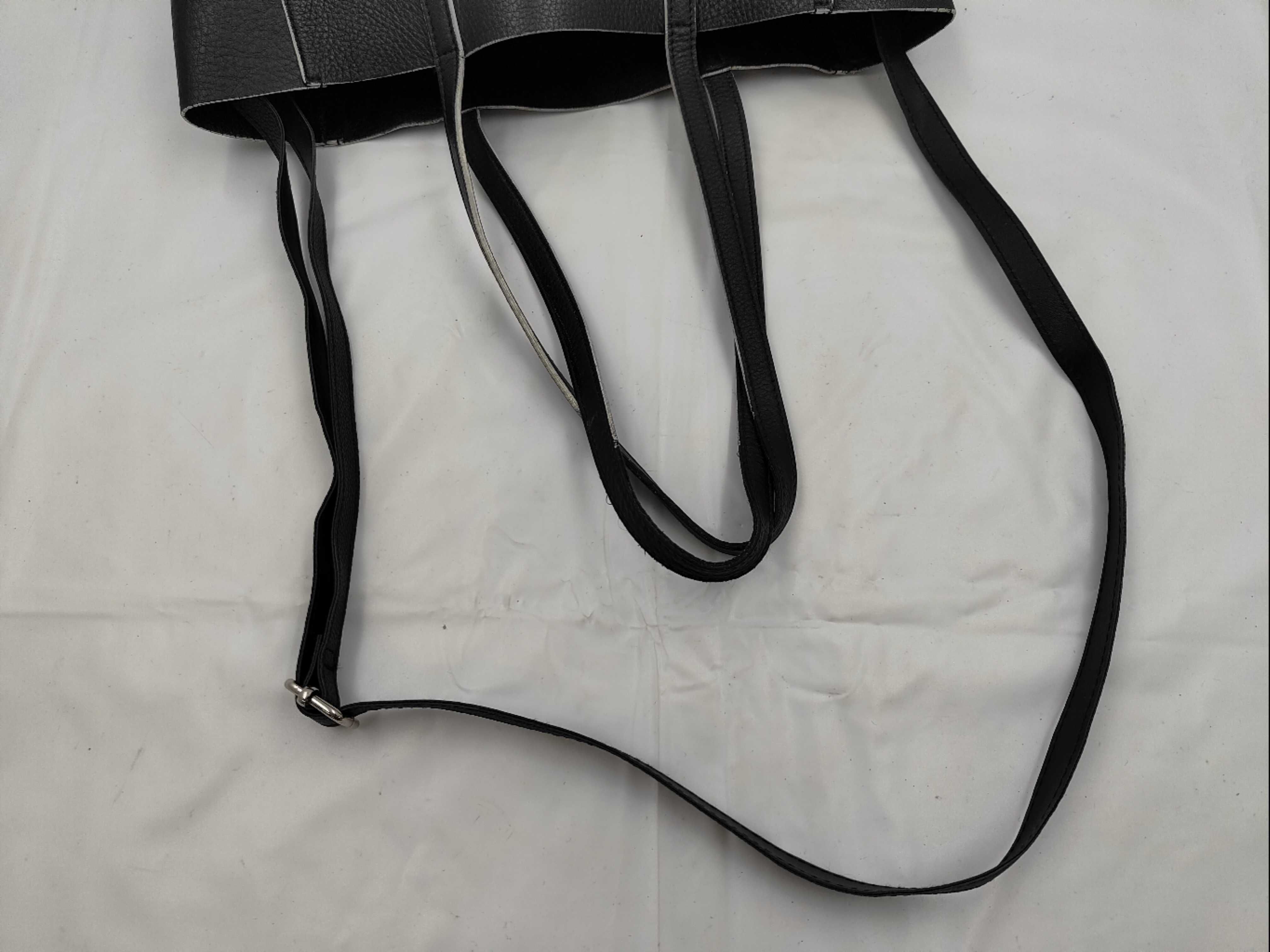Black Leather Tote Bag — view 3