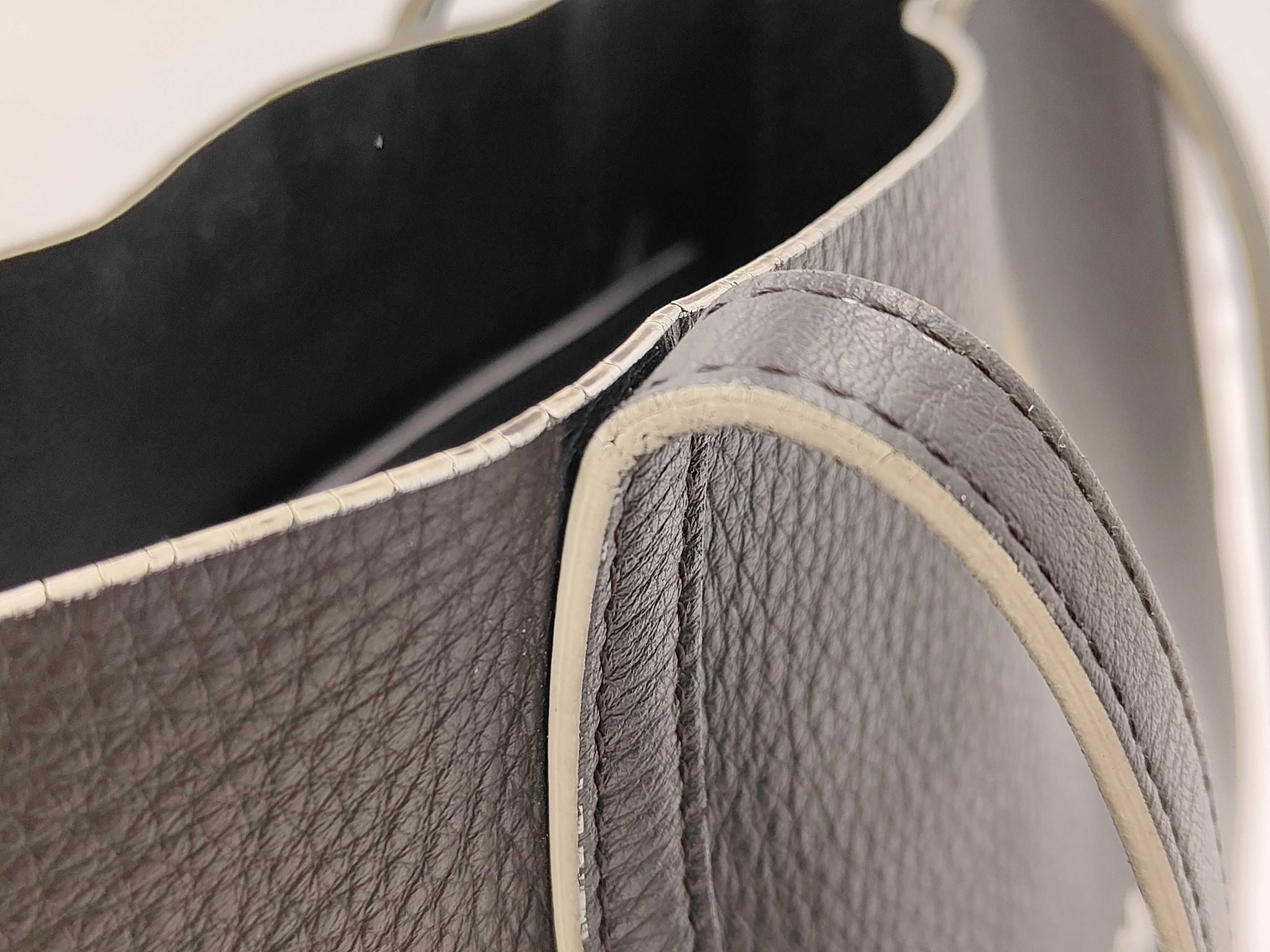 Black Leather Tote Bag — view 6