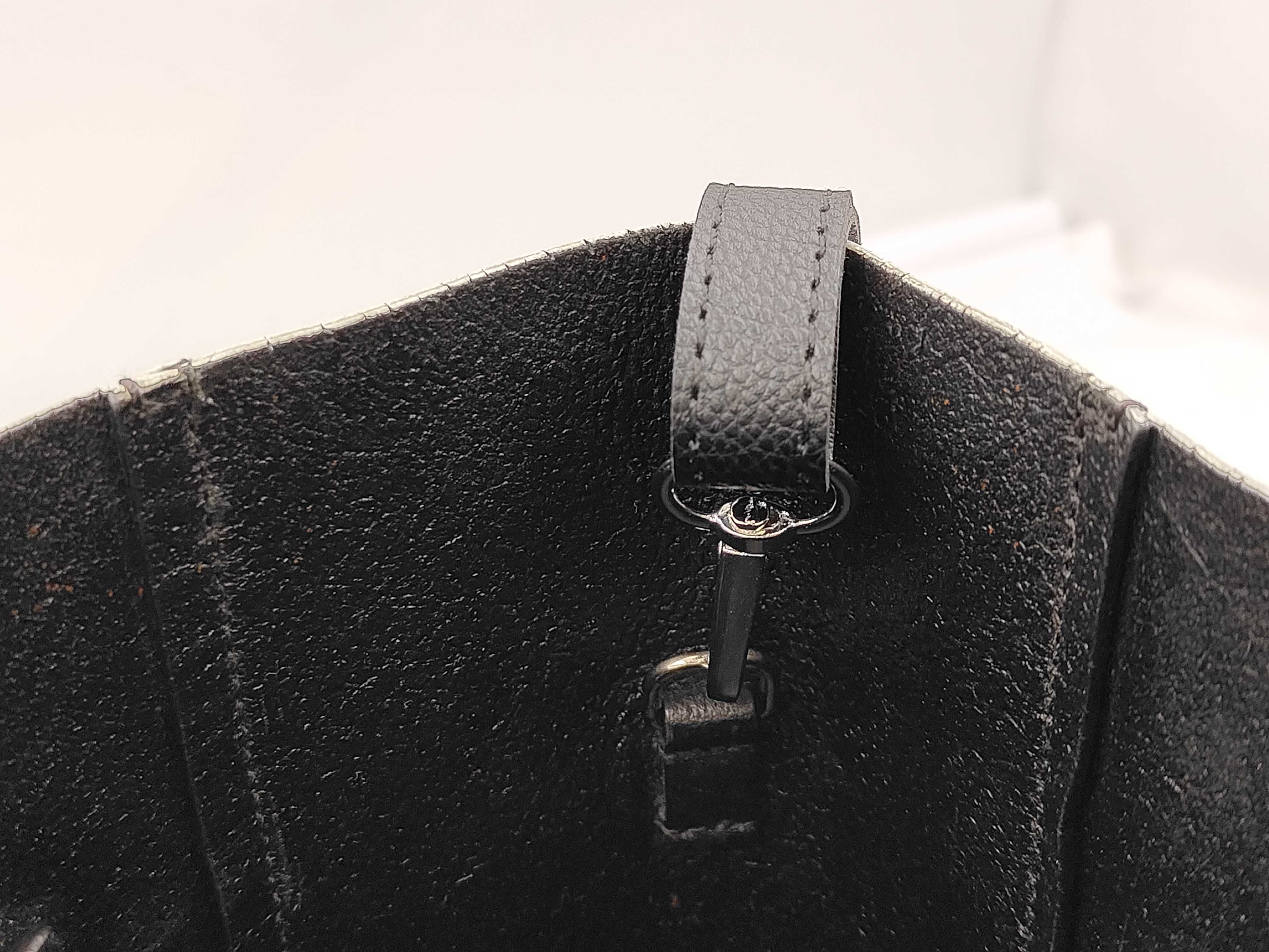 Black Leather Tote Bag — view 9
