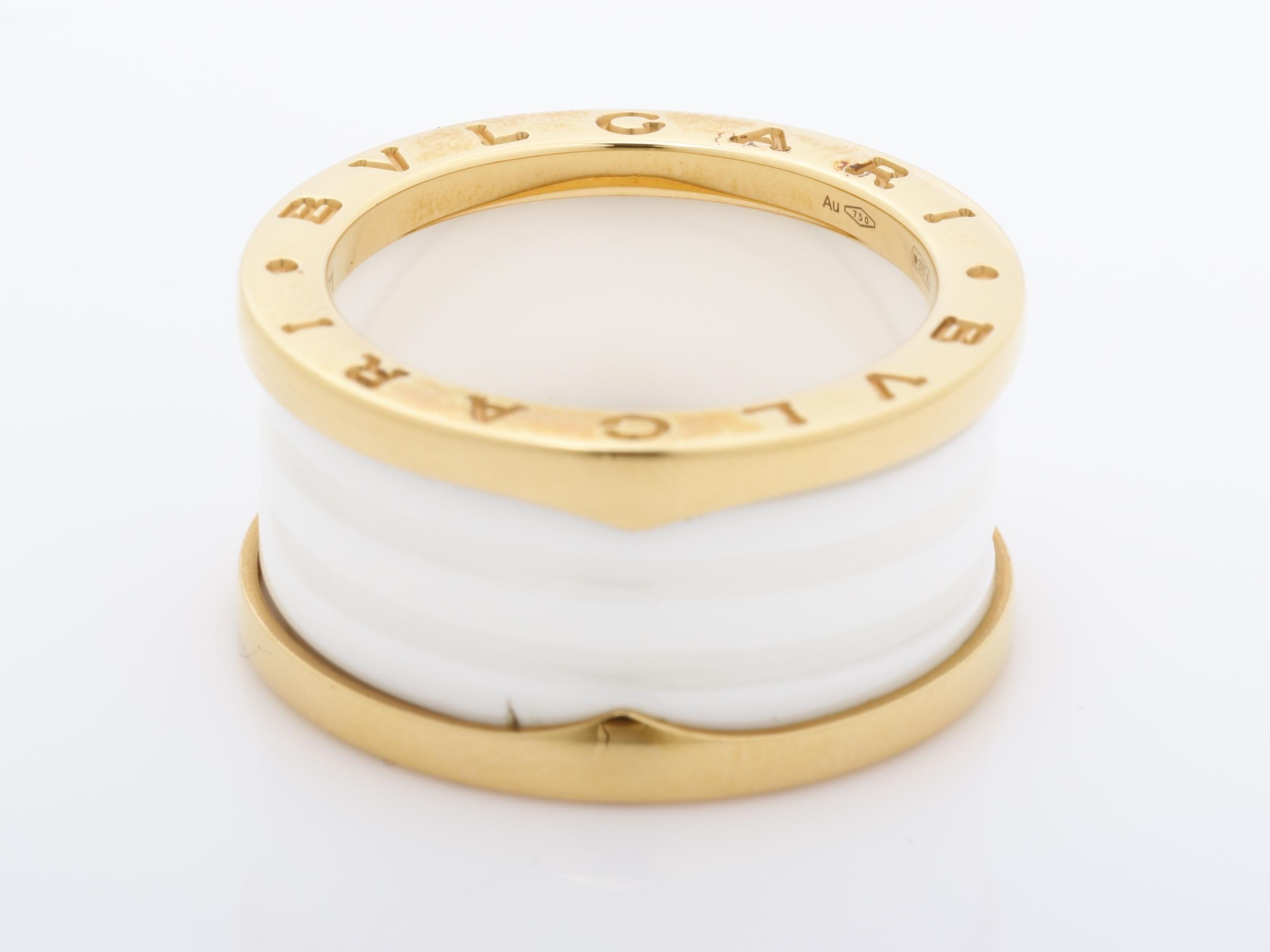 B.zero1 (precious metal) ring, 750PG/ceramic, #57 — view 4