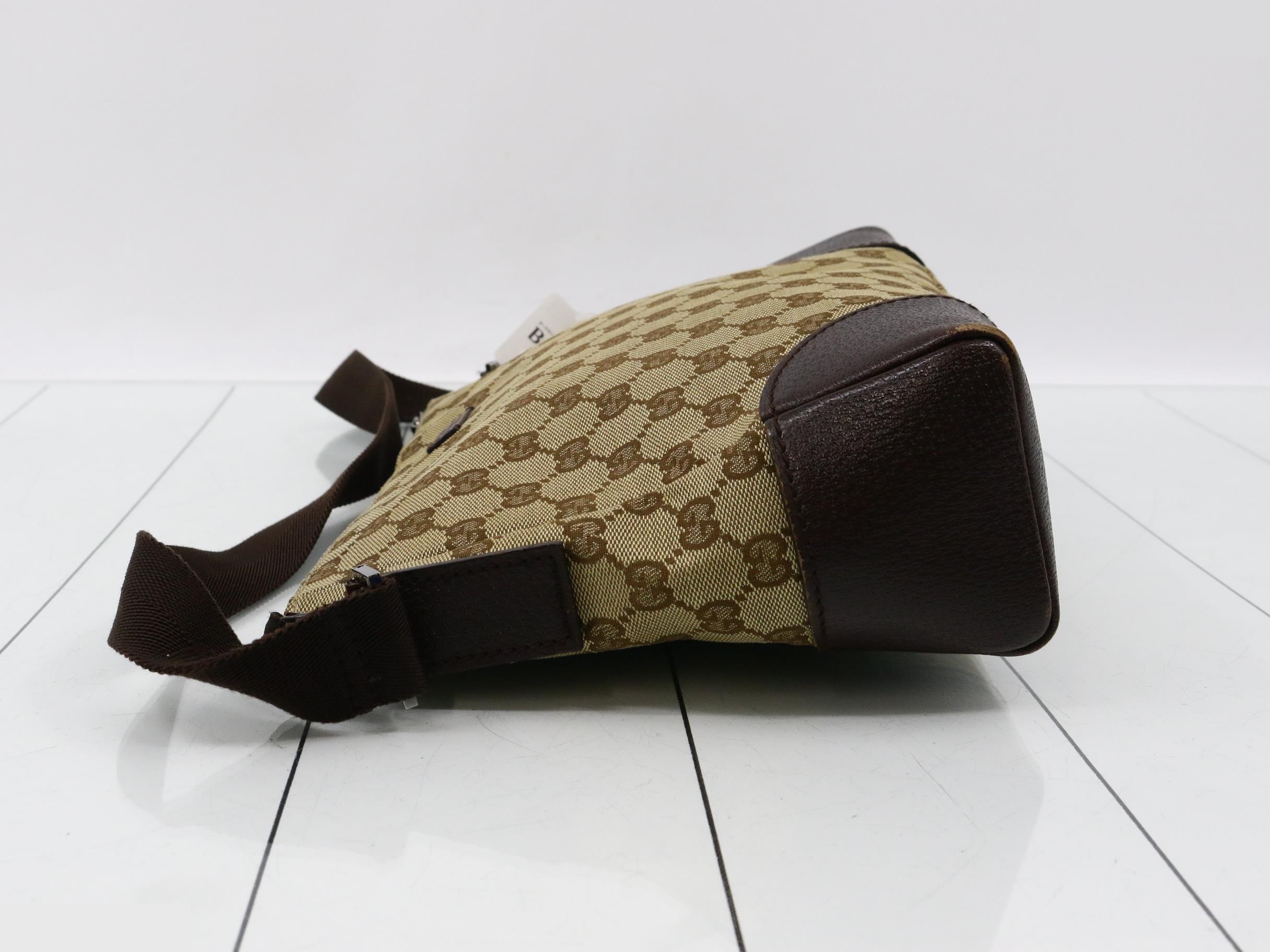 GG Canvas Leather Shoulder Bag — view 4