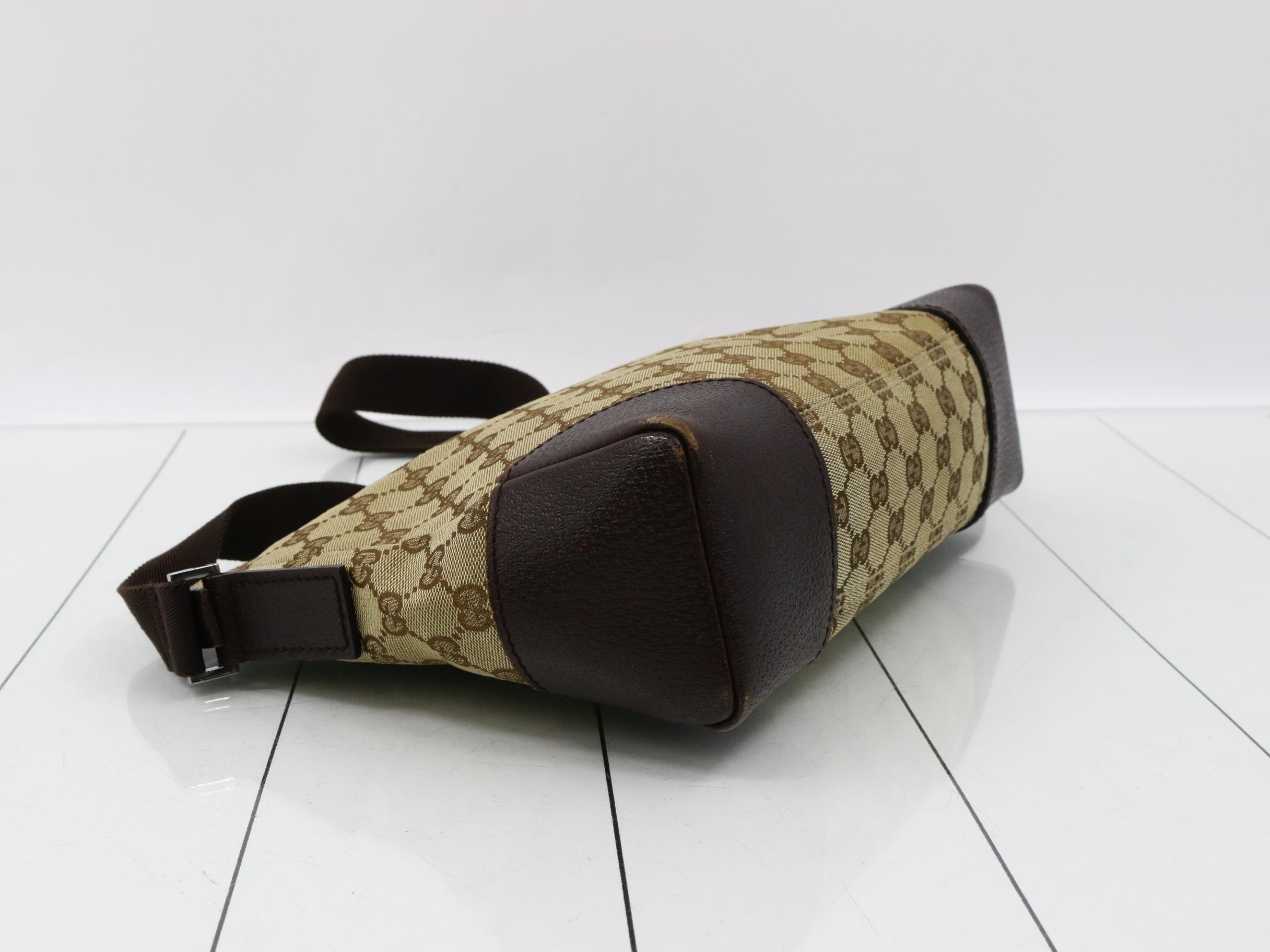 GG Canvas Leather Shoulder Bag — view 5