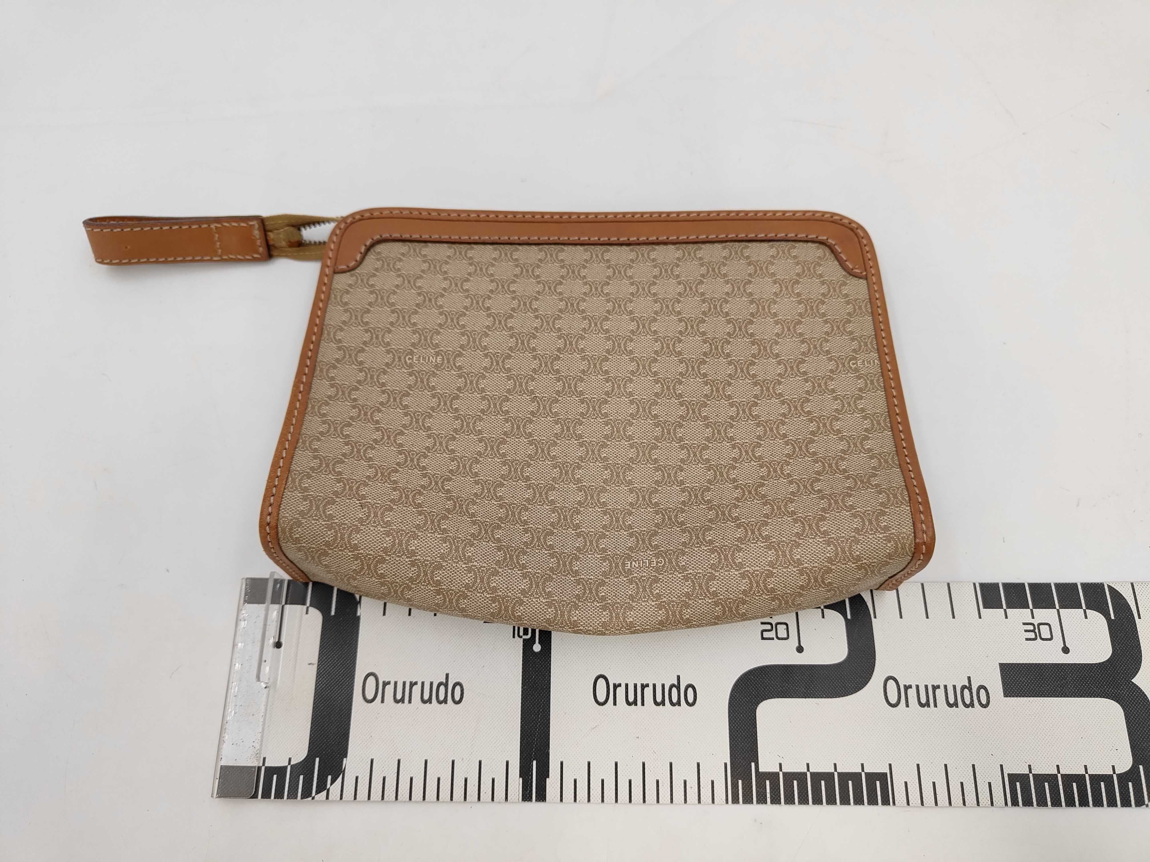 Macadam Pattern Clutch Bag, Second Bag, PVC x Leather, Beige Clutch Bag — view 2
