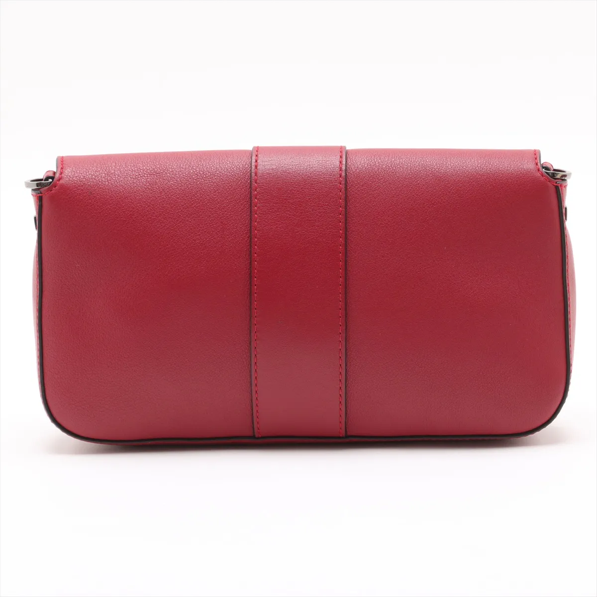 Mamma Bucket Leather Shoulder Bag Red 8BR600 — view 2