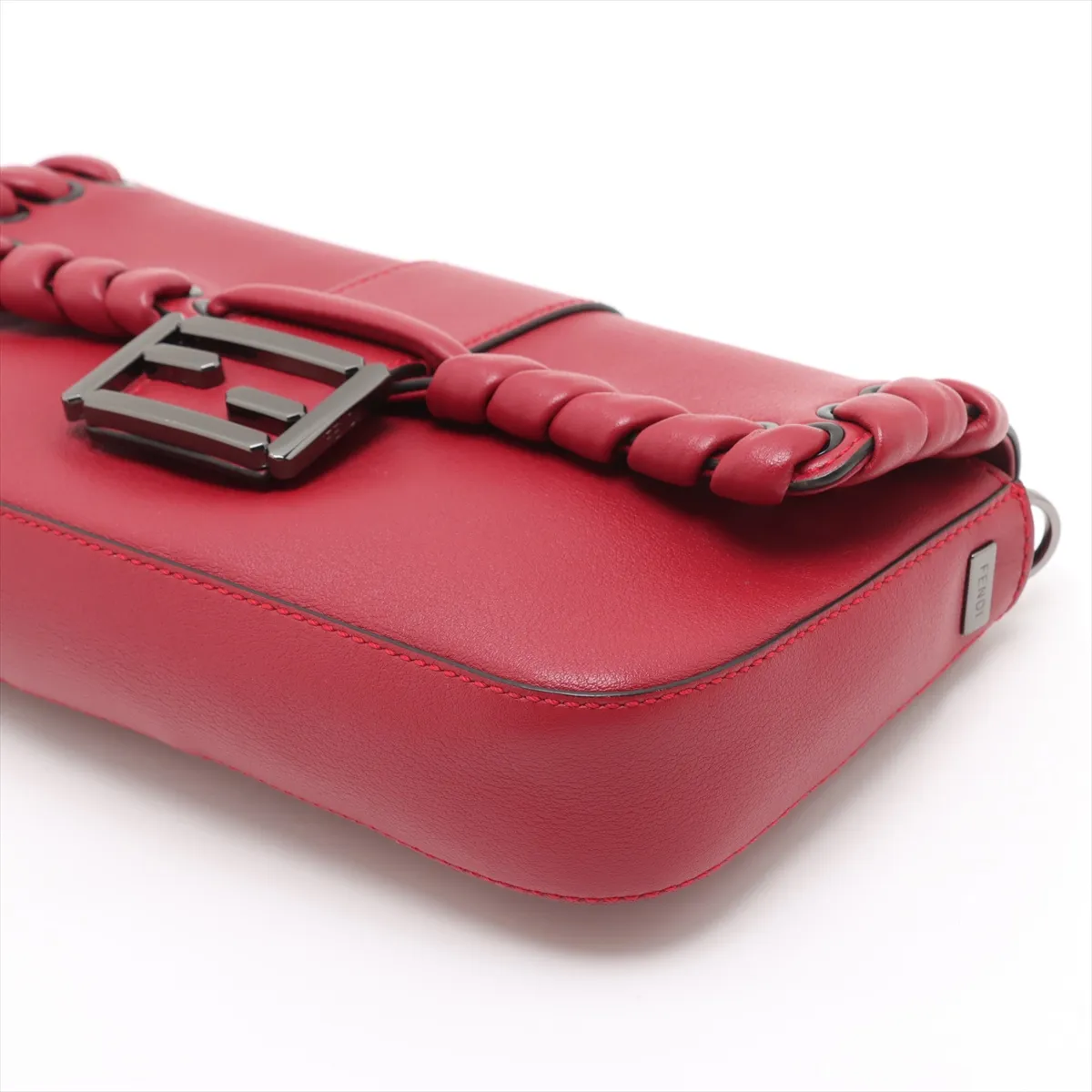 Mamma Bucket Leather Shoulder Bag Red 8BR600 — view 3