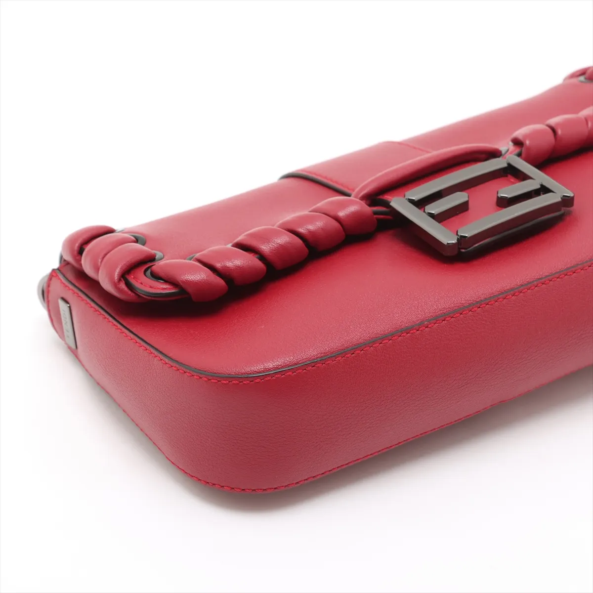 Mamma Bucket Leather Shoulder Bag Red 8BR600 — view 4