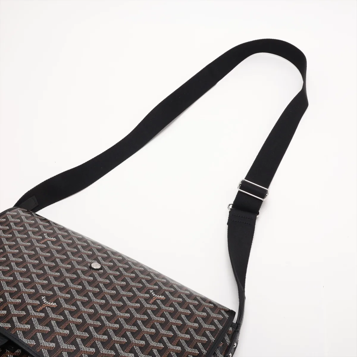 Capetian PVC x Leather Shoulder Bag, Black — view 5