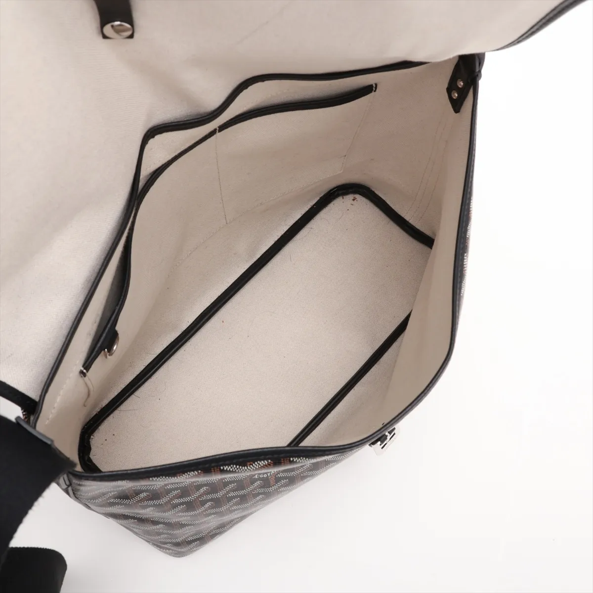 Capetian PVC x Leather Shoulder Bag, Black — view 6