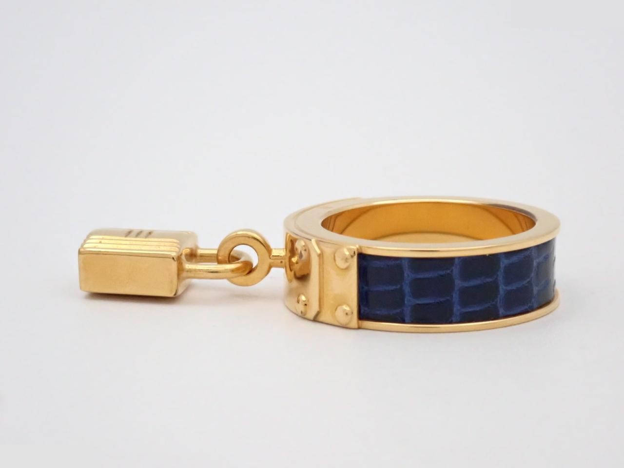 Scarf Ring - Lizard - Blue — view 3