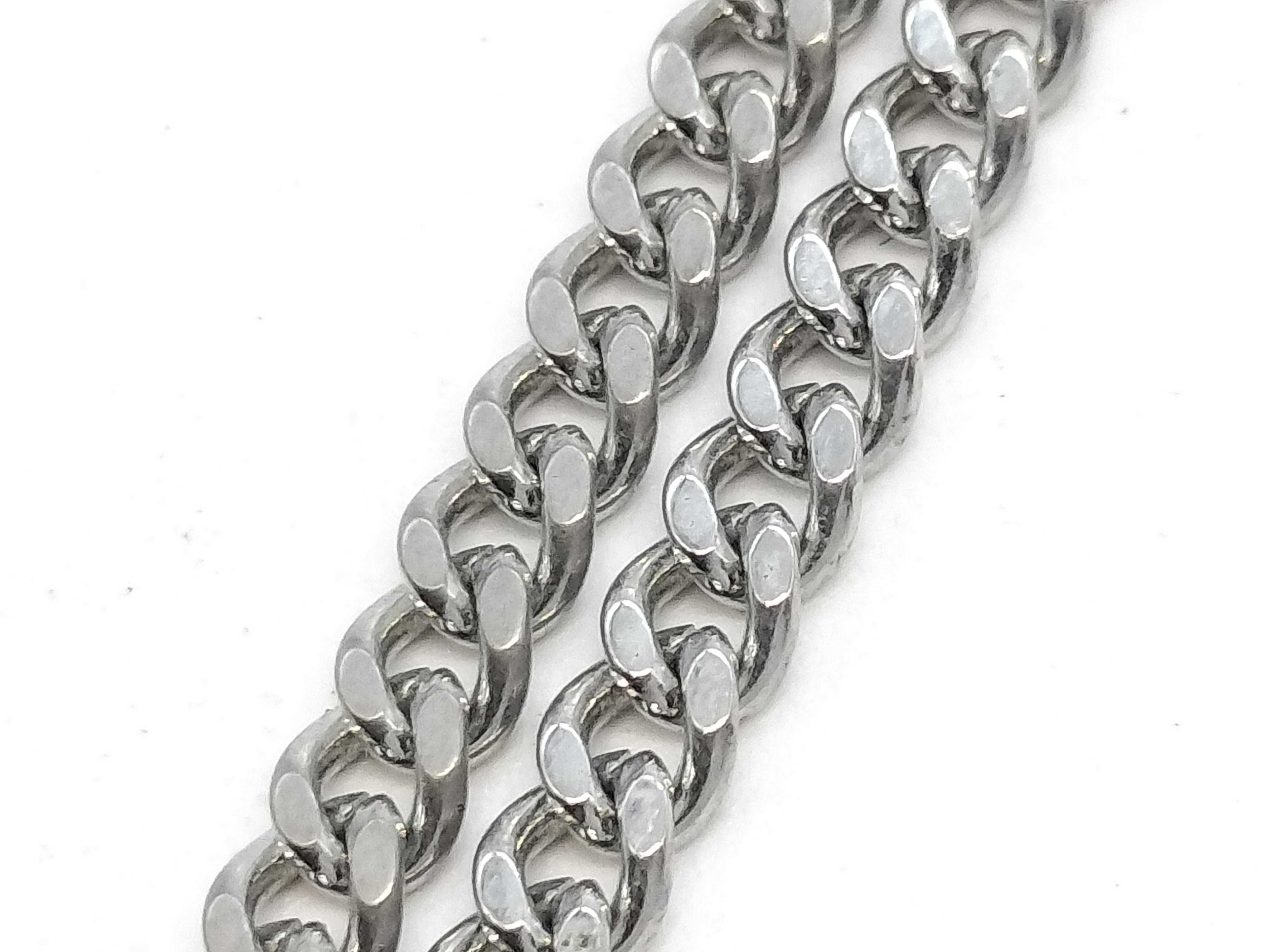 padlock motif necklace, silver color necklace — view 6