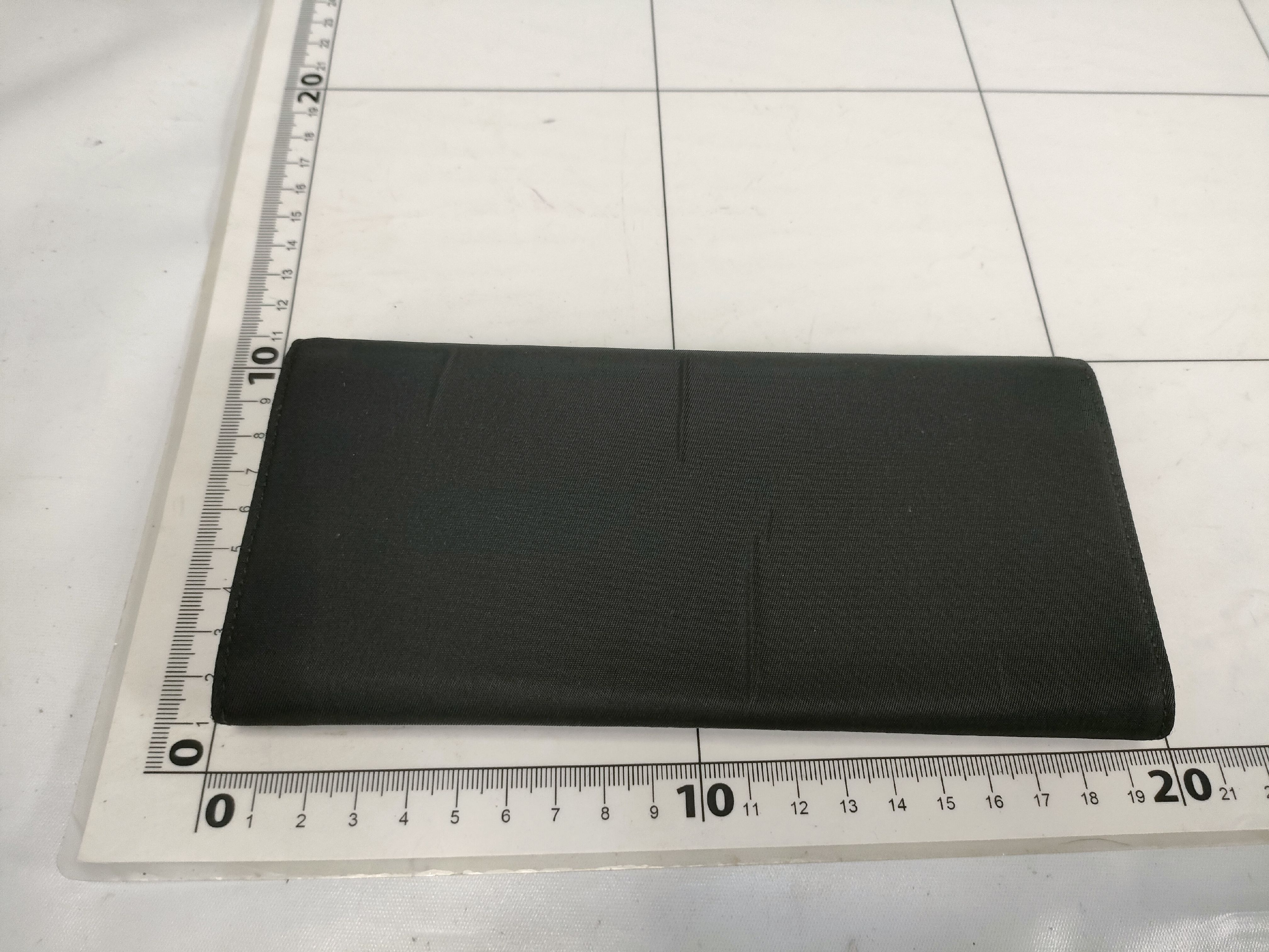 Nylon Tessuto Nylon Leather Triangle Logo Flap Long Wallet — view 2