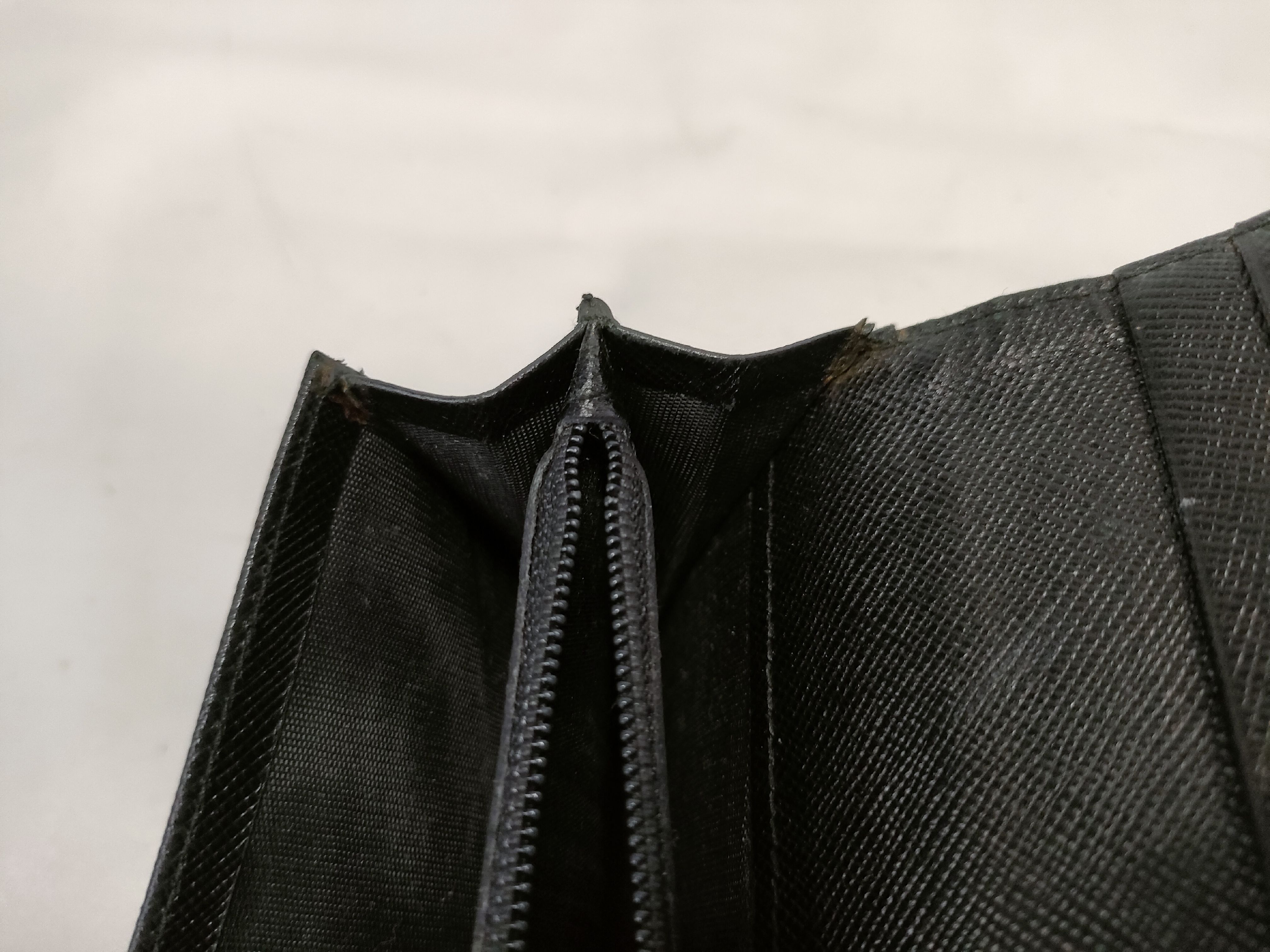 Nylon Tessuto Nylon Leather Triangle Logo Flap Long Wallet — view 11