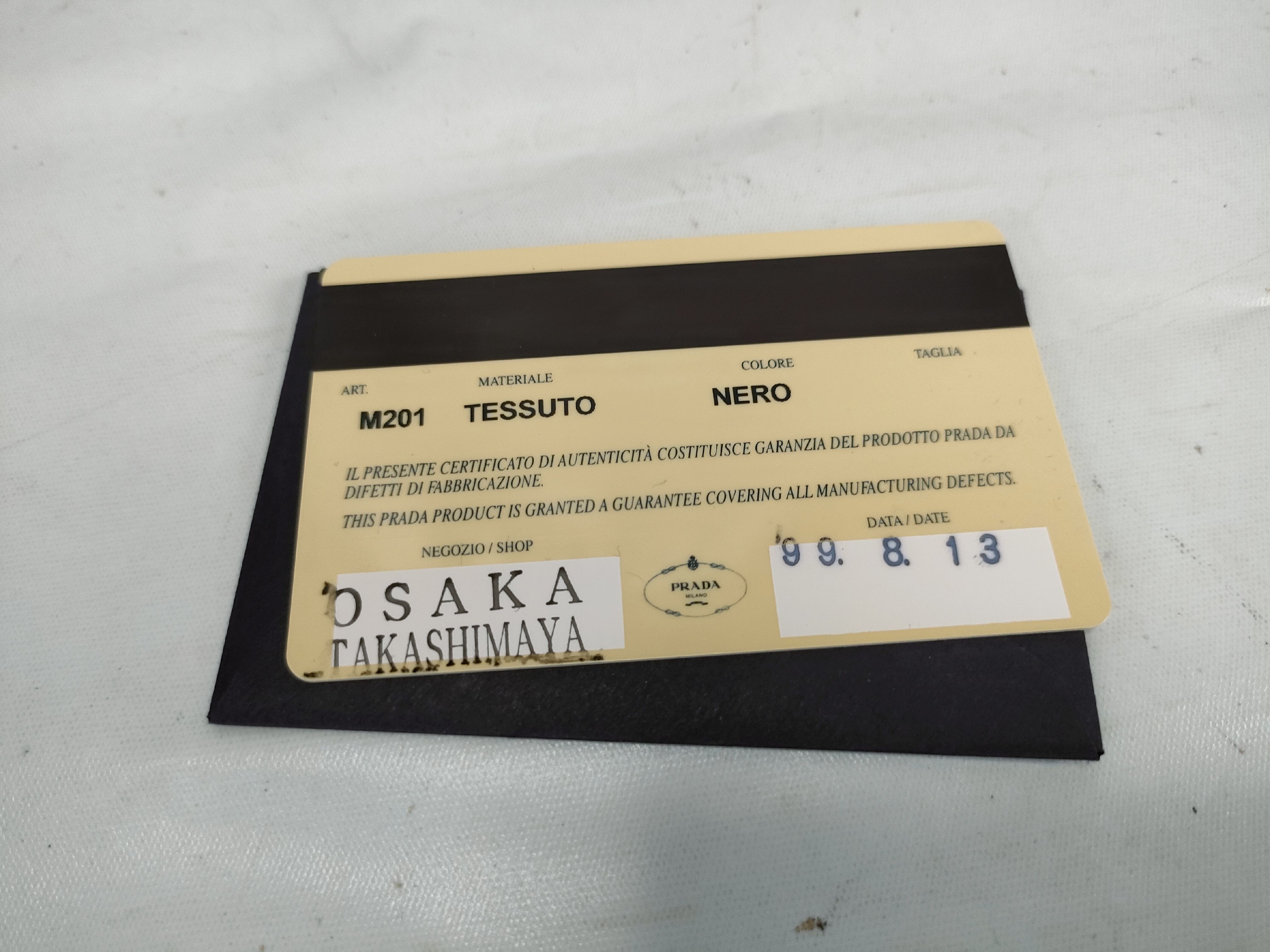 Nylon Tessuto Nylon Leather Triangle Logo Flap Long Wallet — view 12