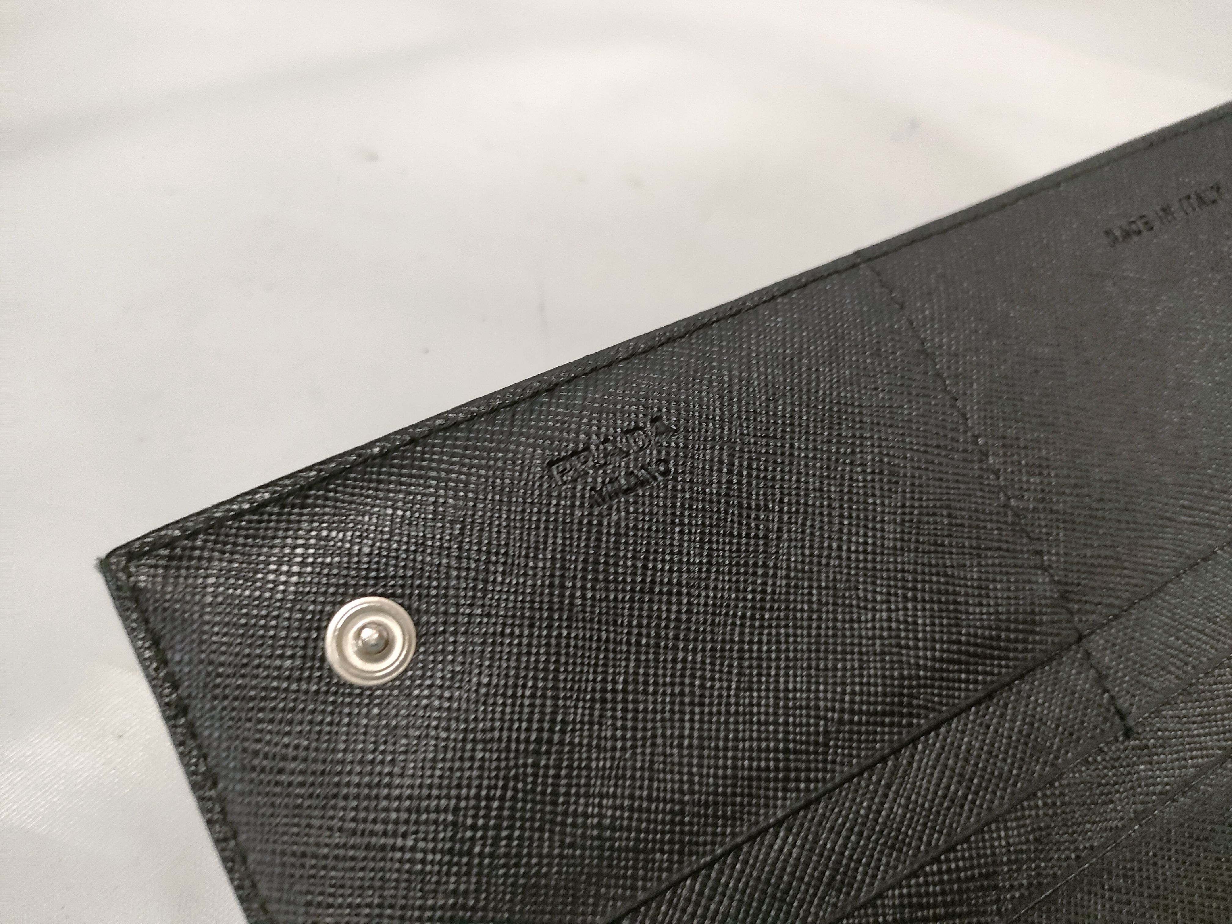 Nylon Tessuto Nylon Leather Triangle Logo Flap Long Wallet — view 7