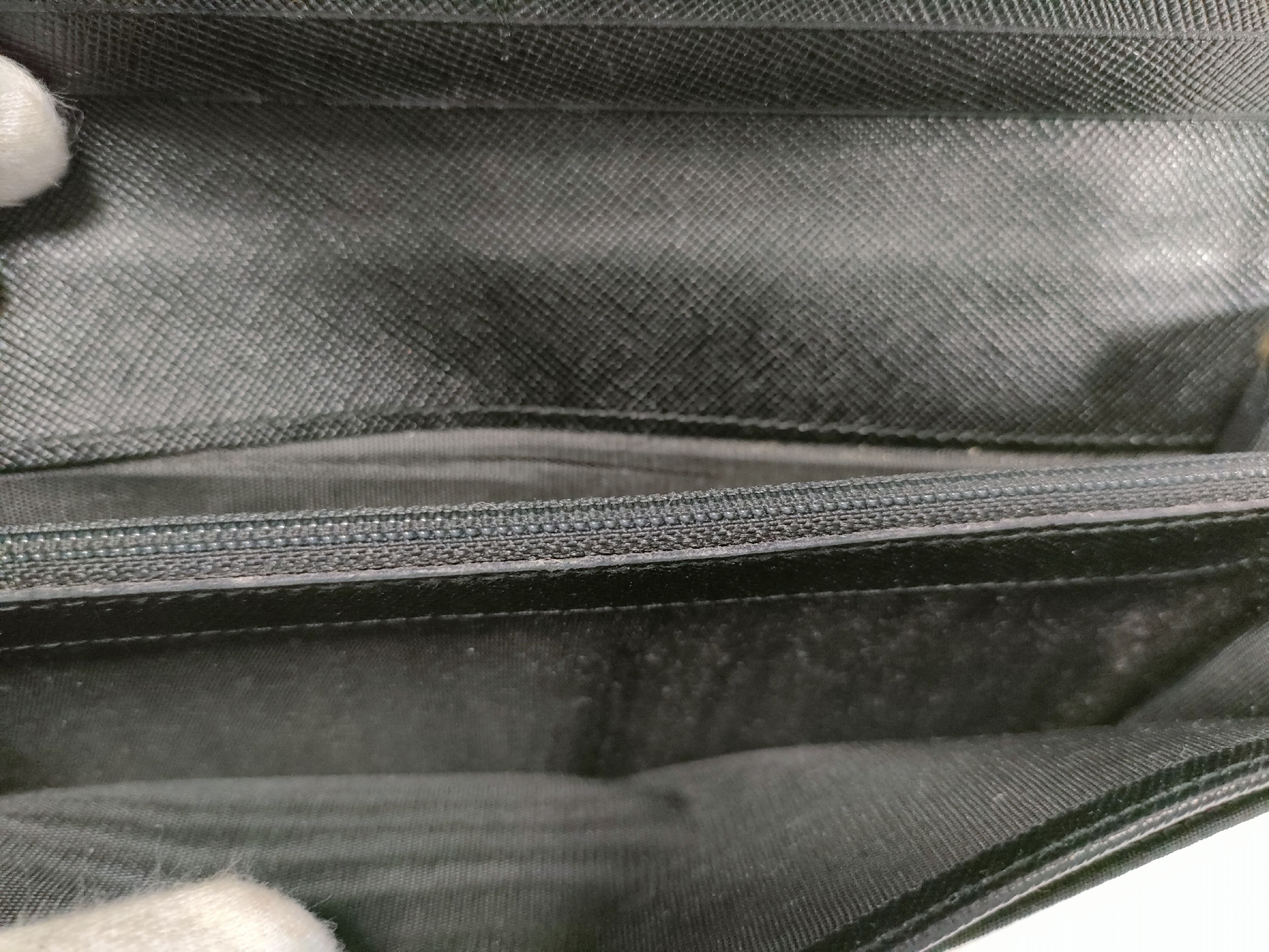 Nylon Tessuto Nylon Leather Triangle Logo Flap Long Wallet — view 9