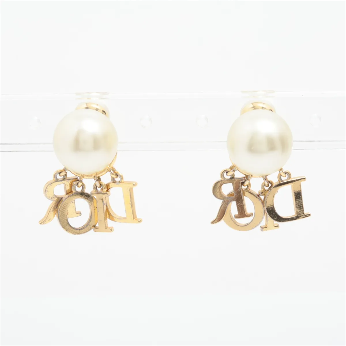 Tribales Dior Tribal Earrings (for both ears) GP x Rhinestone x Fake Pearl Gold — view 2
