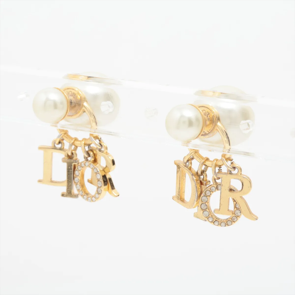 Tribales Dior Tribal Earrings (for both ears) GP x Rhinestone x Fake Pearl Gold — view 3