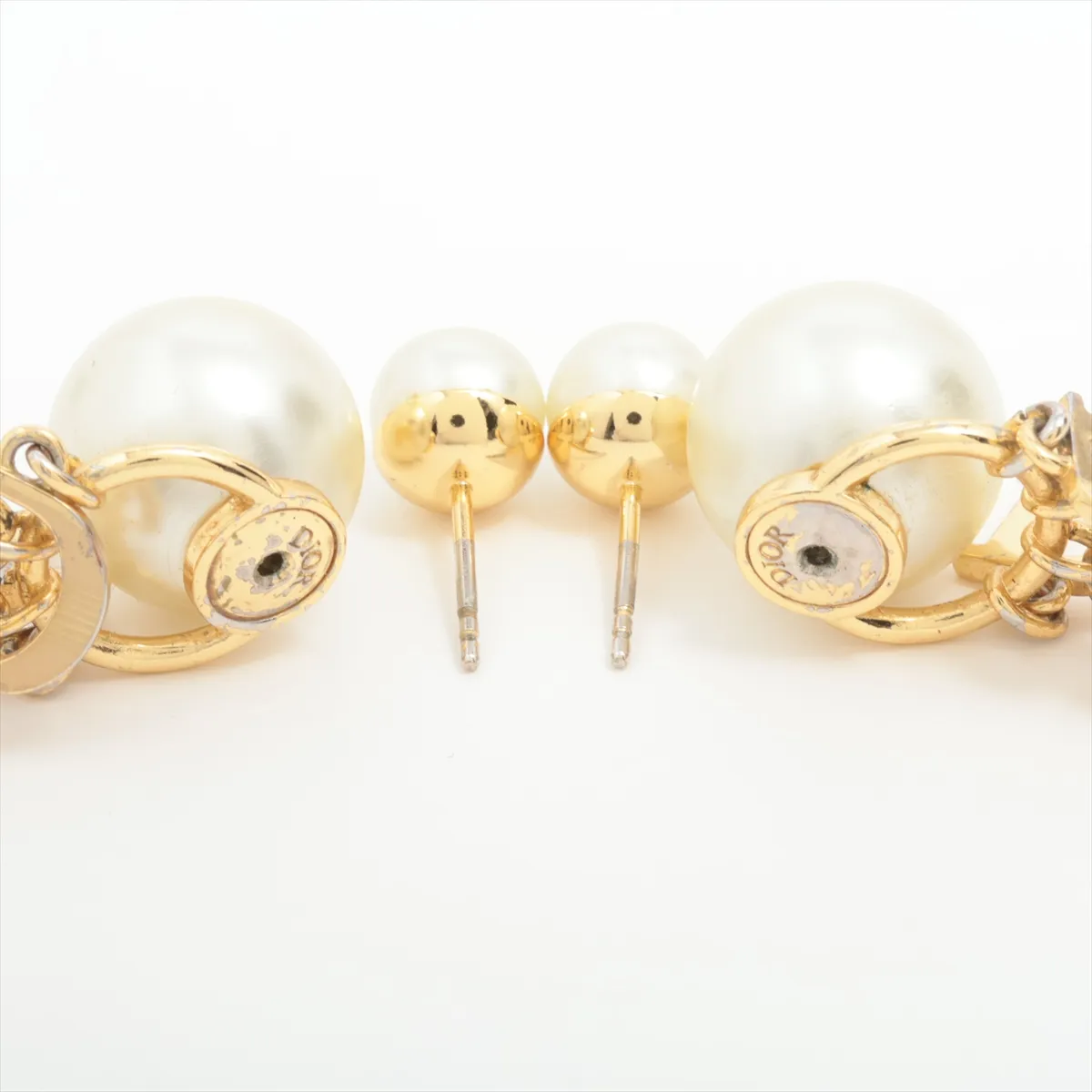Tribales Dior Tribal Earrings (for both ears) GP x Rhinestone x Fake Pearl Gold — view 4