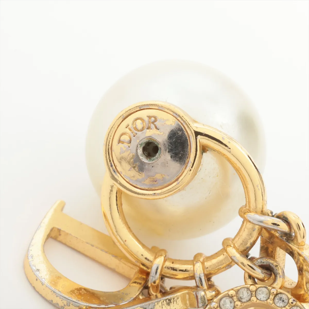 Tribales Dior Tribal Earrings (for both ears) GP x Rhinestone x Fake Pearl Gold — view 5
