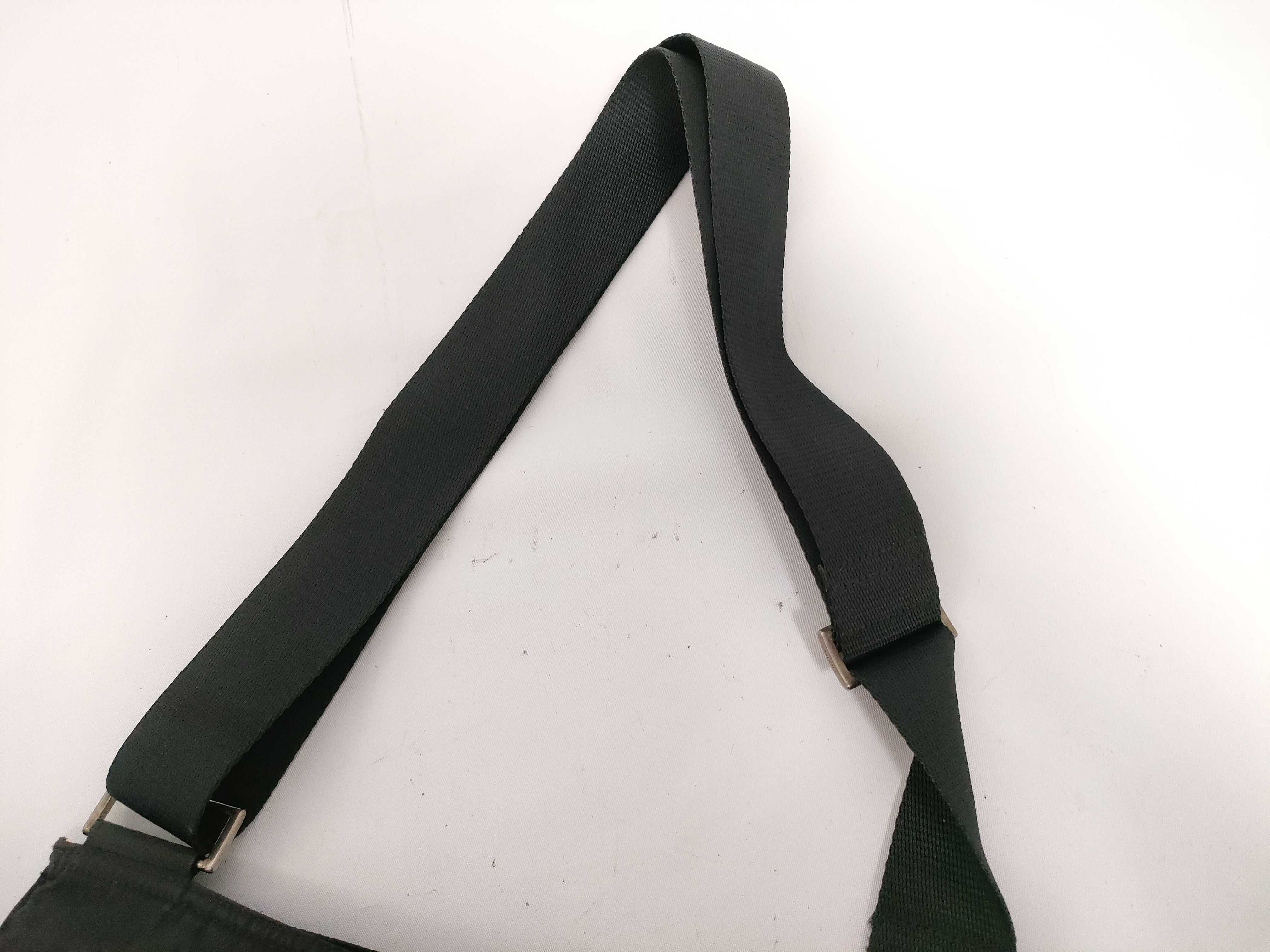 Nylon Shoulder Bag with Triangle Logo, White Tag, Size 40 — view 3