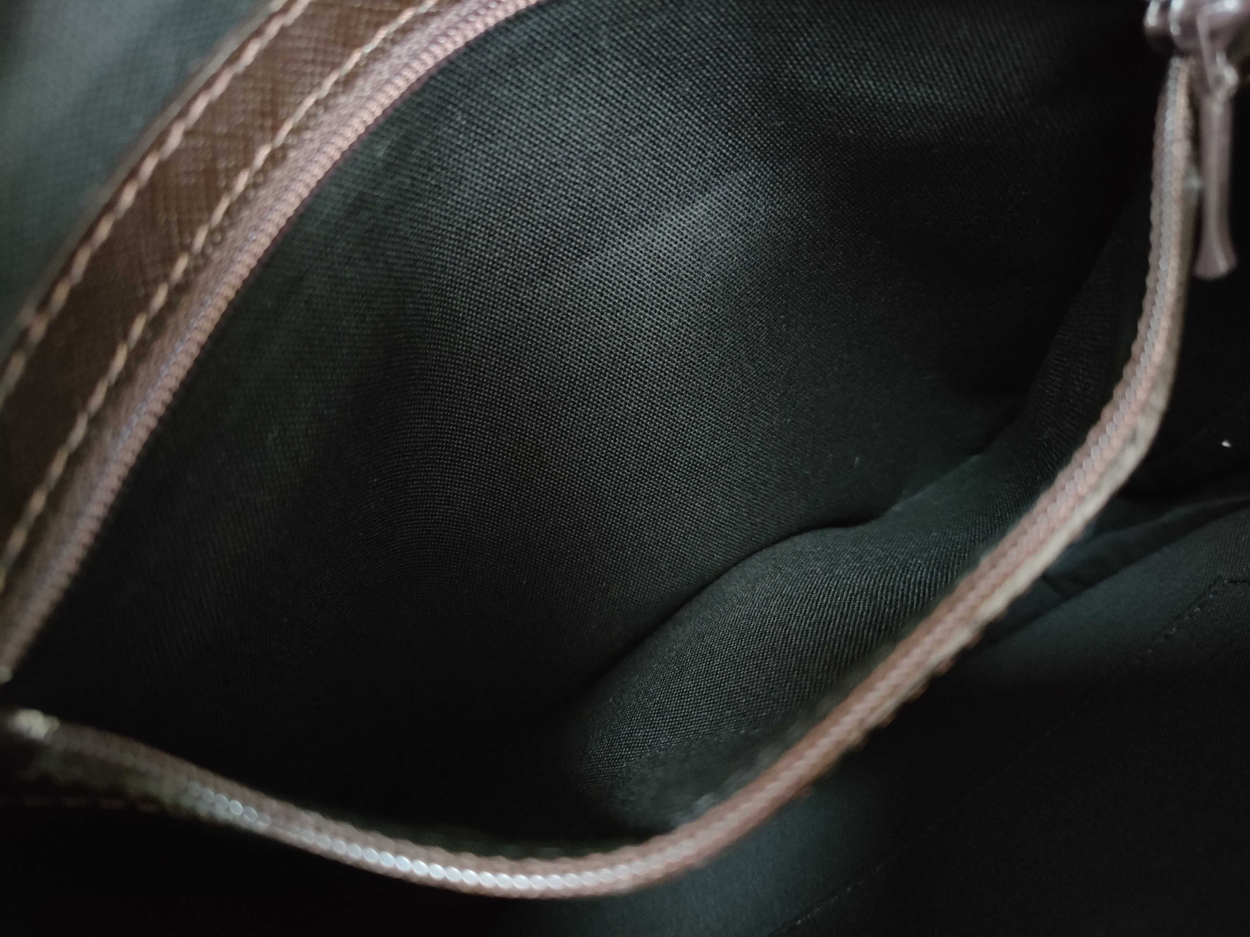 shoulder bag, Nova Check pattern, brown canvas and leather shoulder bag. — view 11