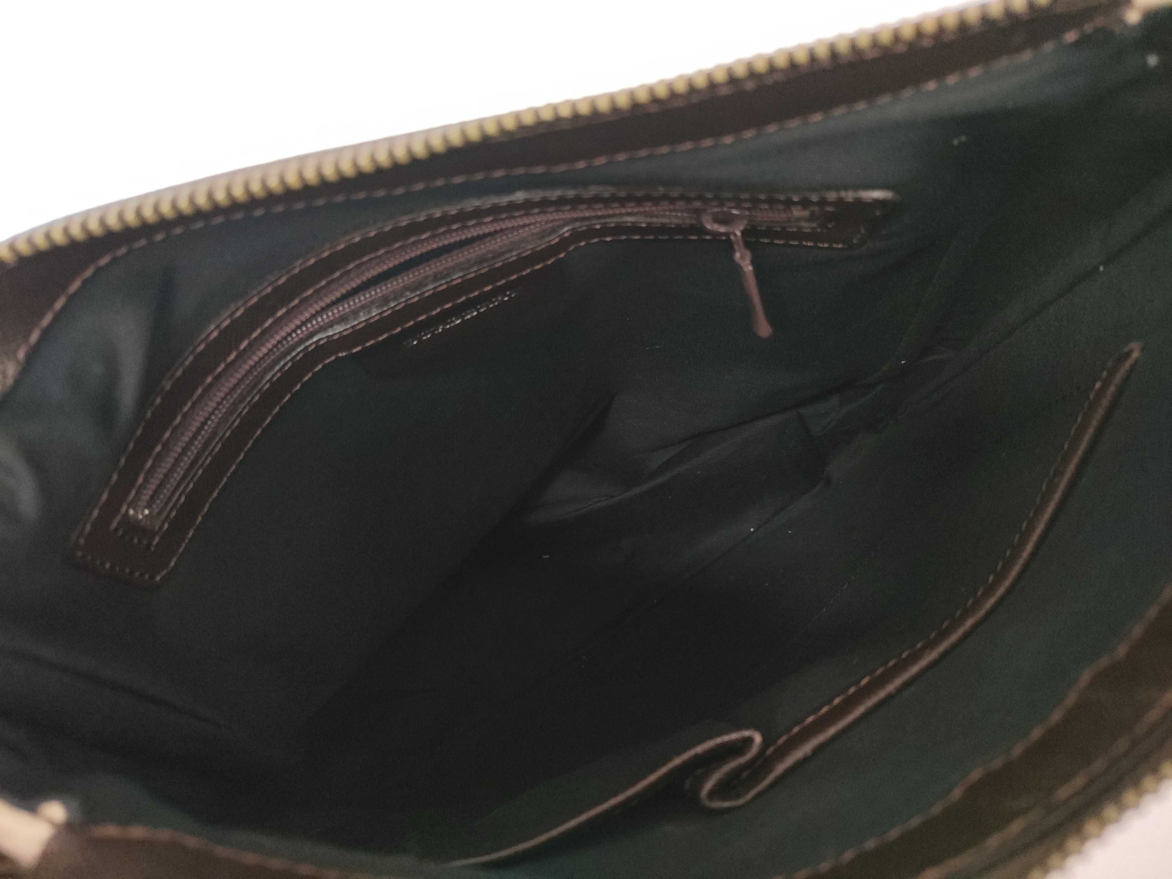 shoulder bag, Nova Check pattern, brown canvas and leather shoulder bag. — view 9